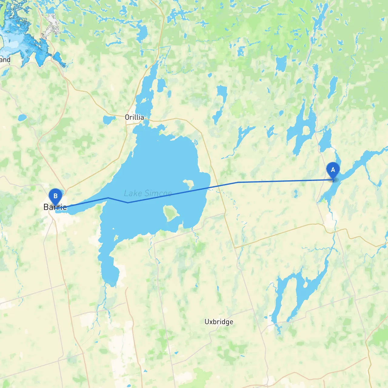 Kawartha Lakes to Barrie