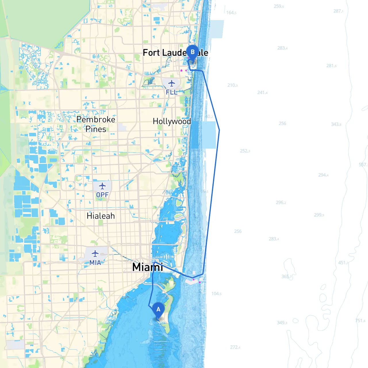 Key Biscayne to Fort Lauderdale