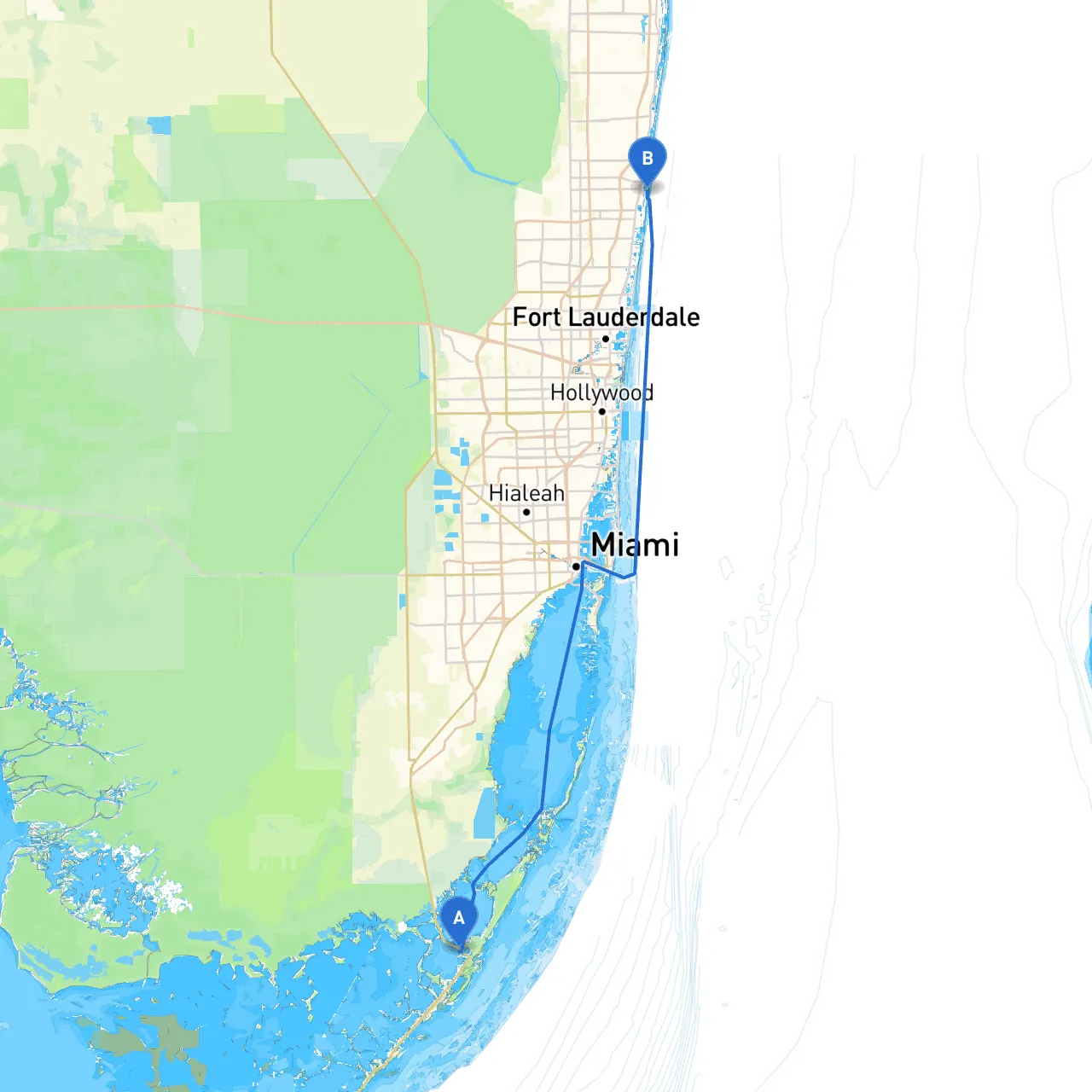 Key Largo to Boca Raton