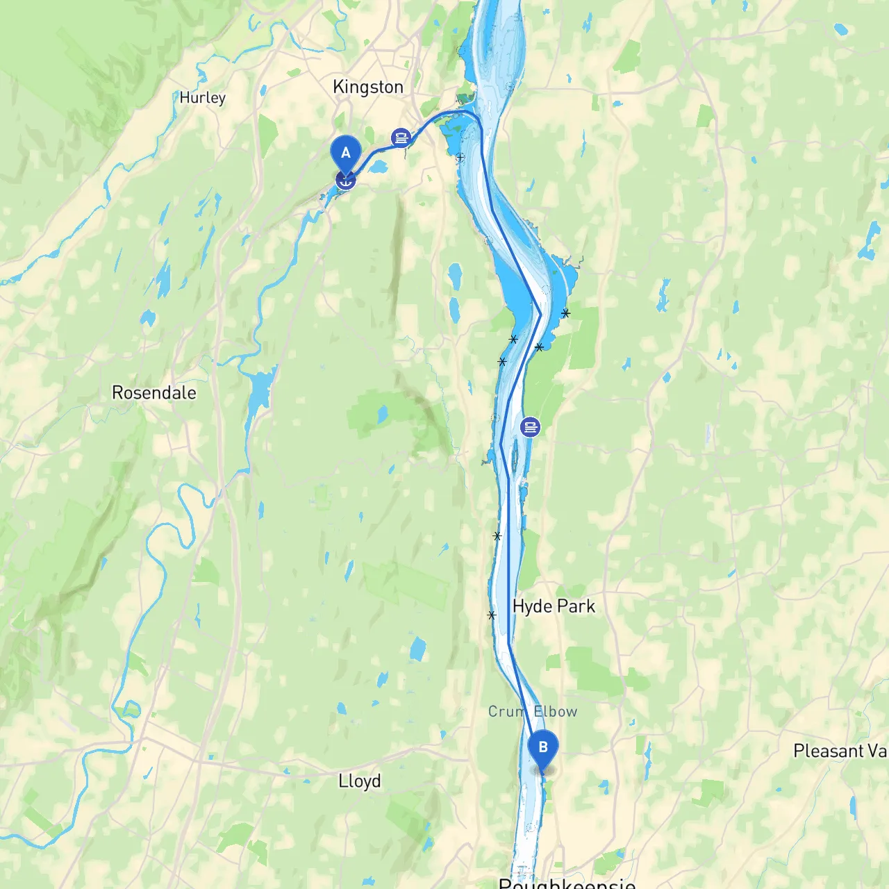 Kingston to Poughkeepsie