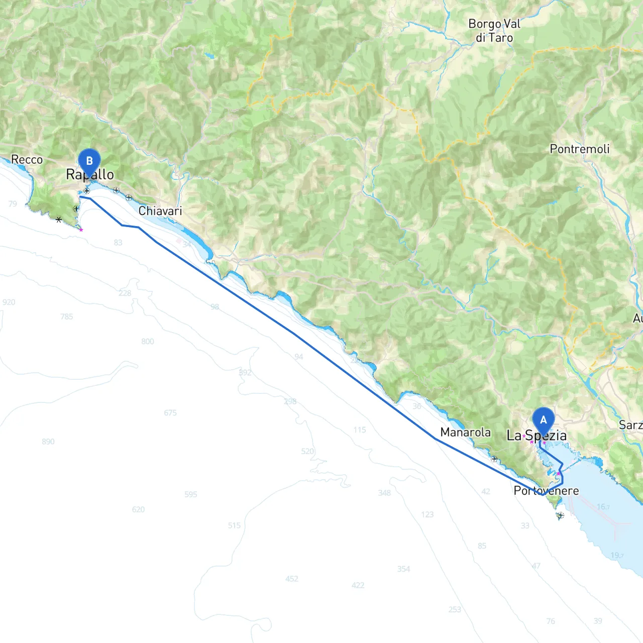 La Spezia to Rapallo