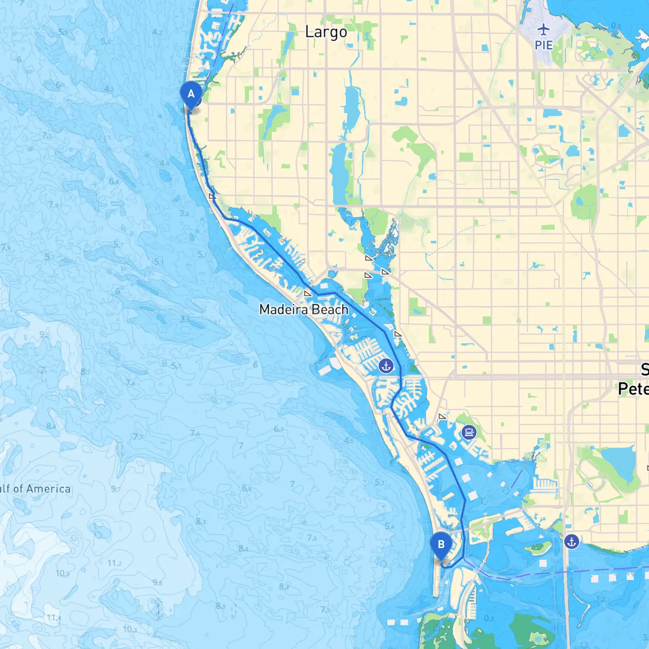 Largo to St. PETE BEACH