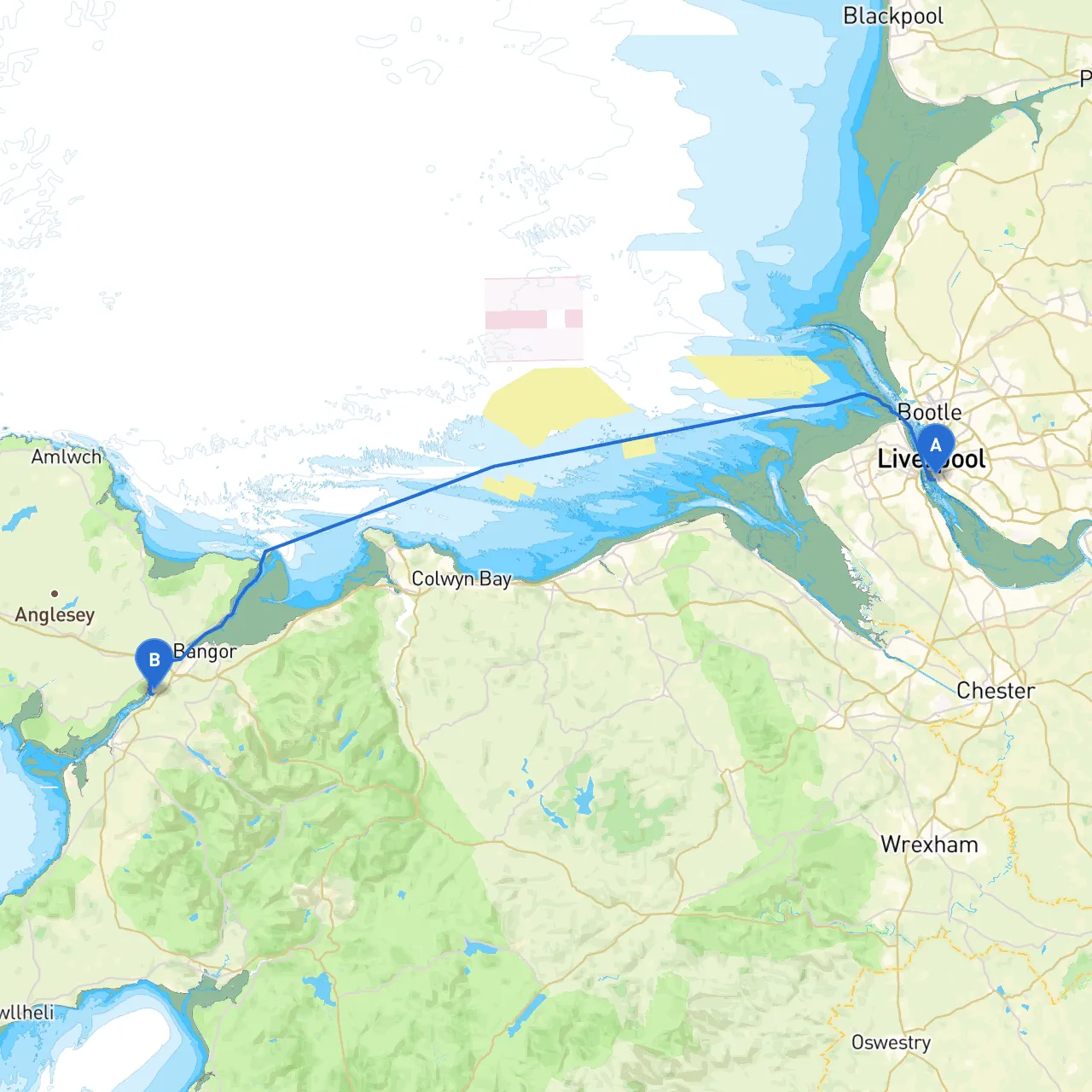 Liverpool to Gwynedd