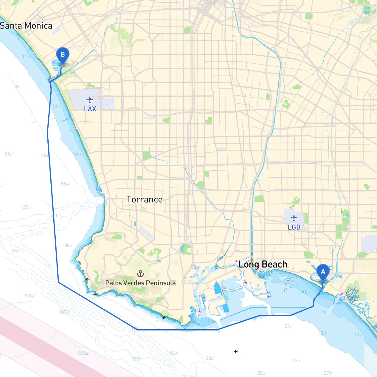 Long Beach to Marina Del Rey