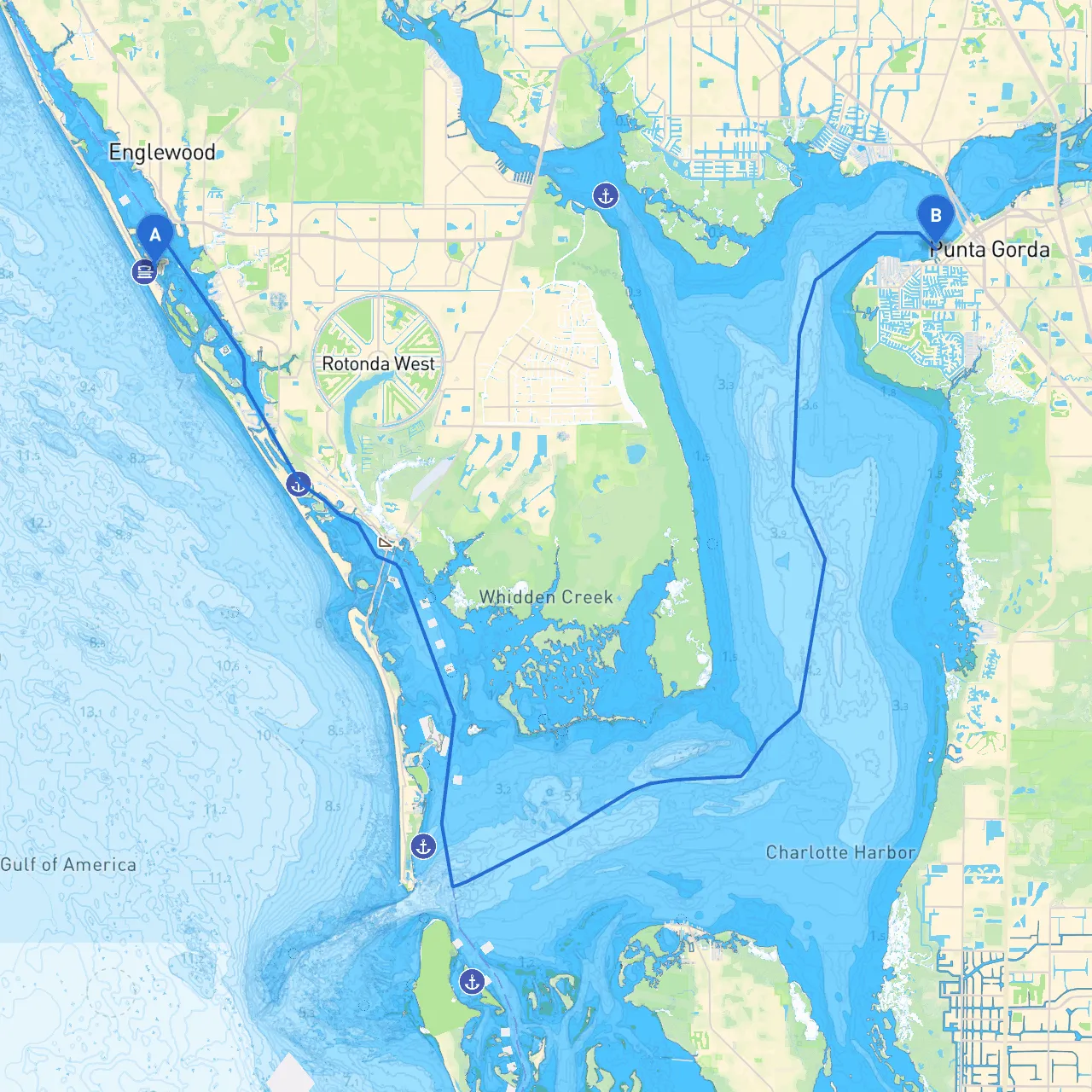 Manasota Key to Punta Gorda
