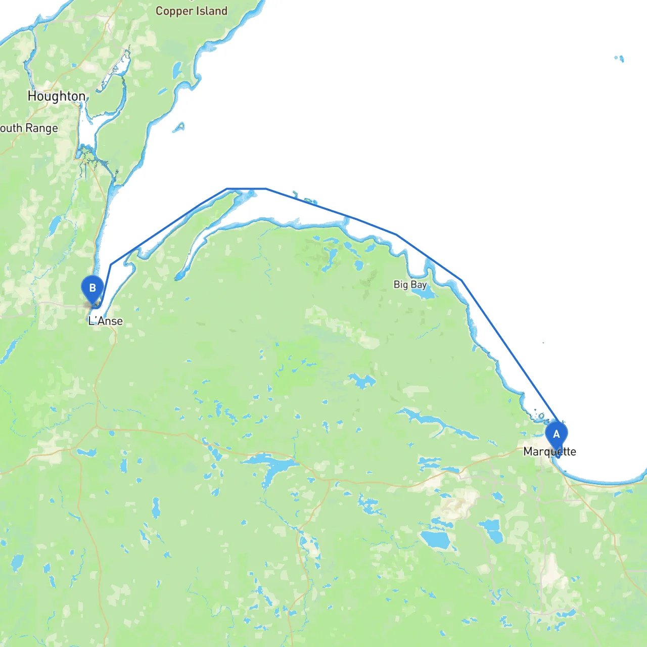 Marquette to Baraga