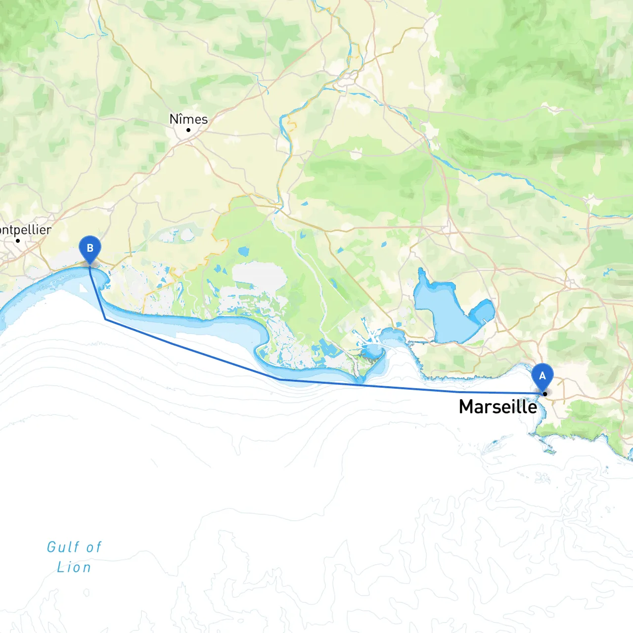 Marseille to La Grande Motte