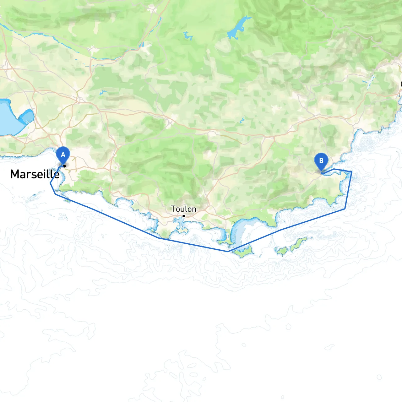 Marseille to Grimaud