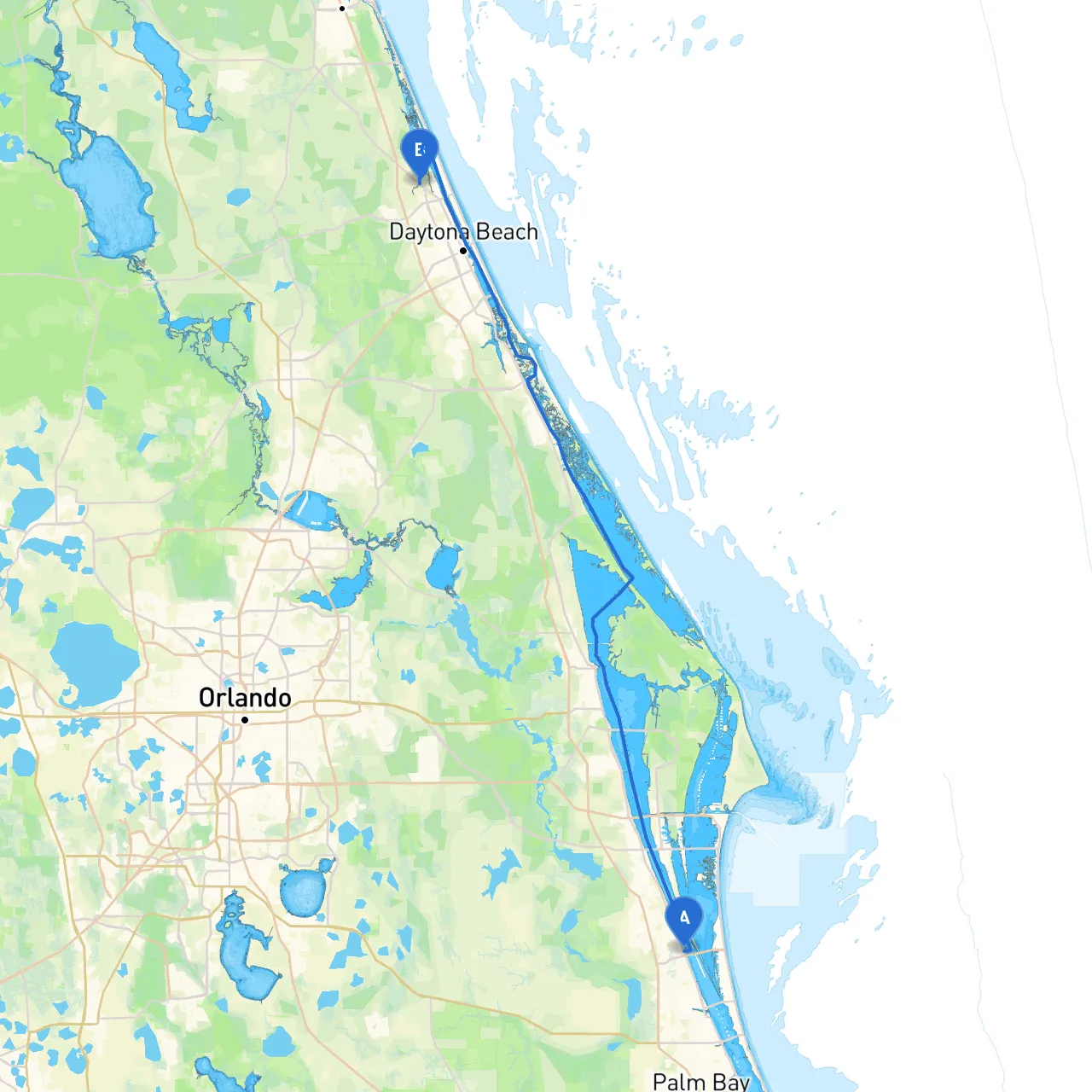 Melbourne to Ormond Beach