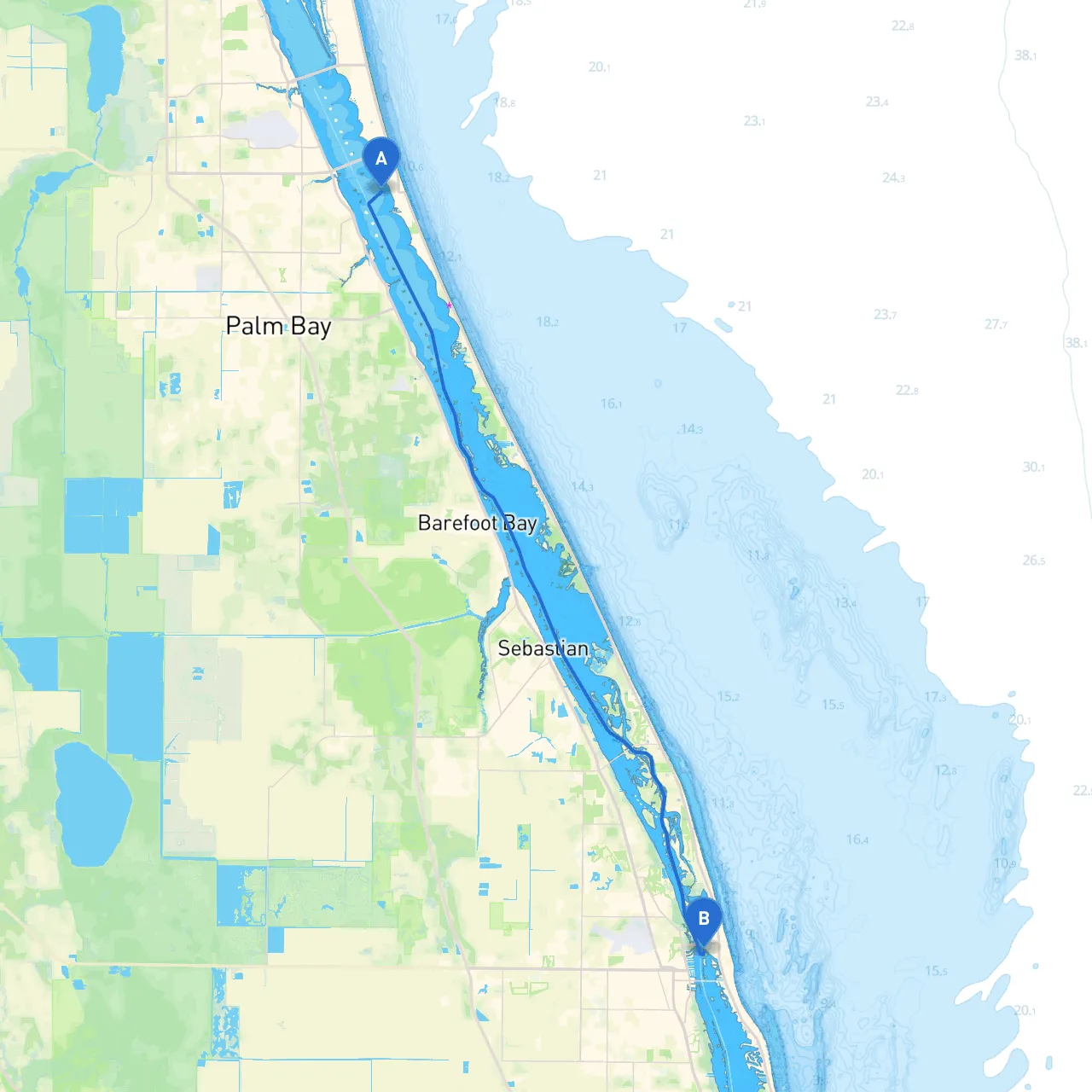 Melbourne Beach to Vero Beach