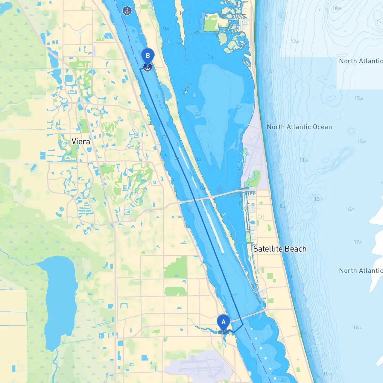 Melbourne to Merritt Island