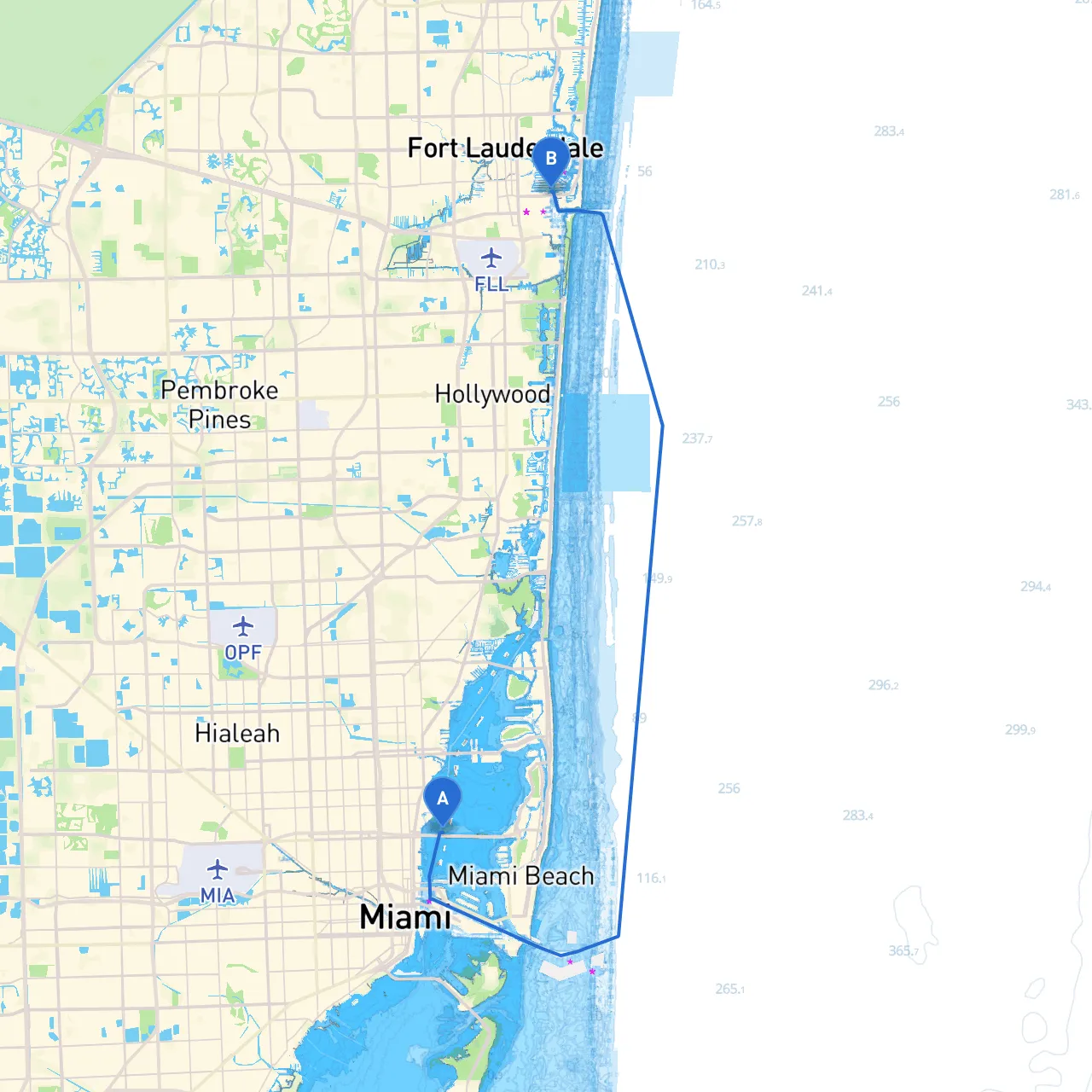 Miami to Ft. Lauderdale