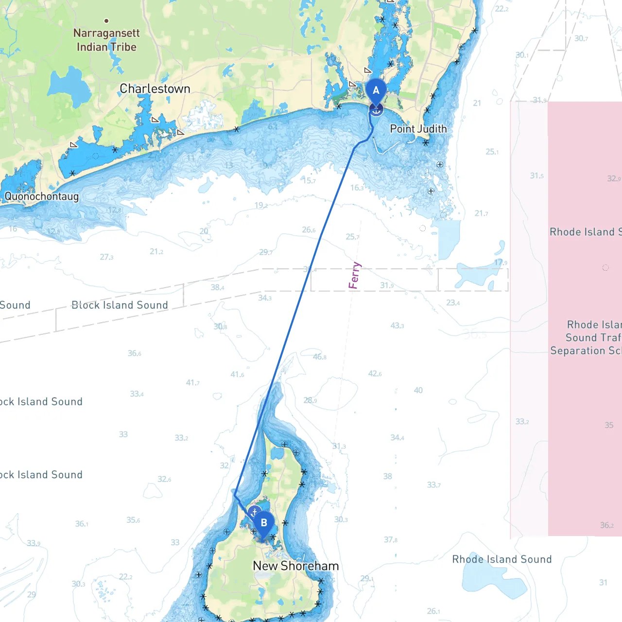 Narragansett to Block island