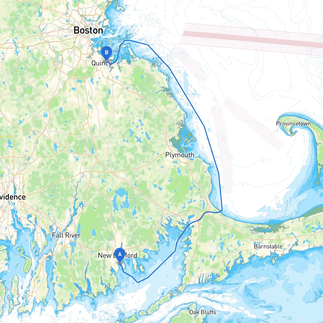 New Bedford to Quincy