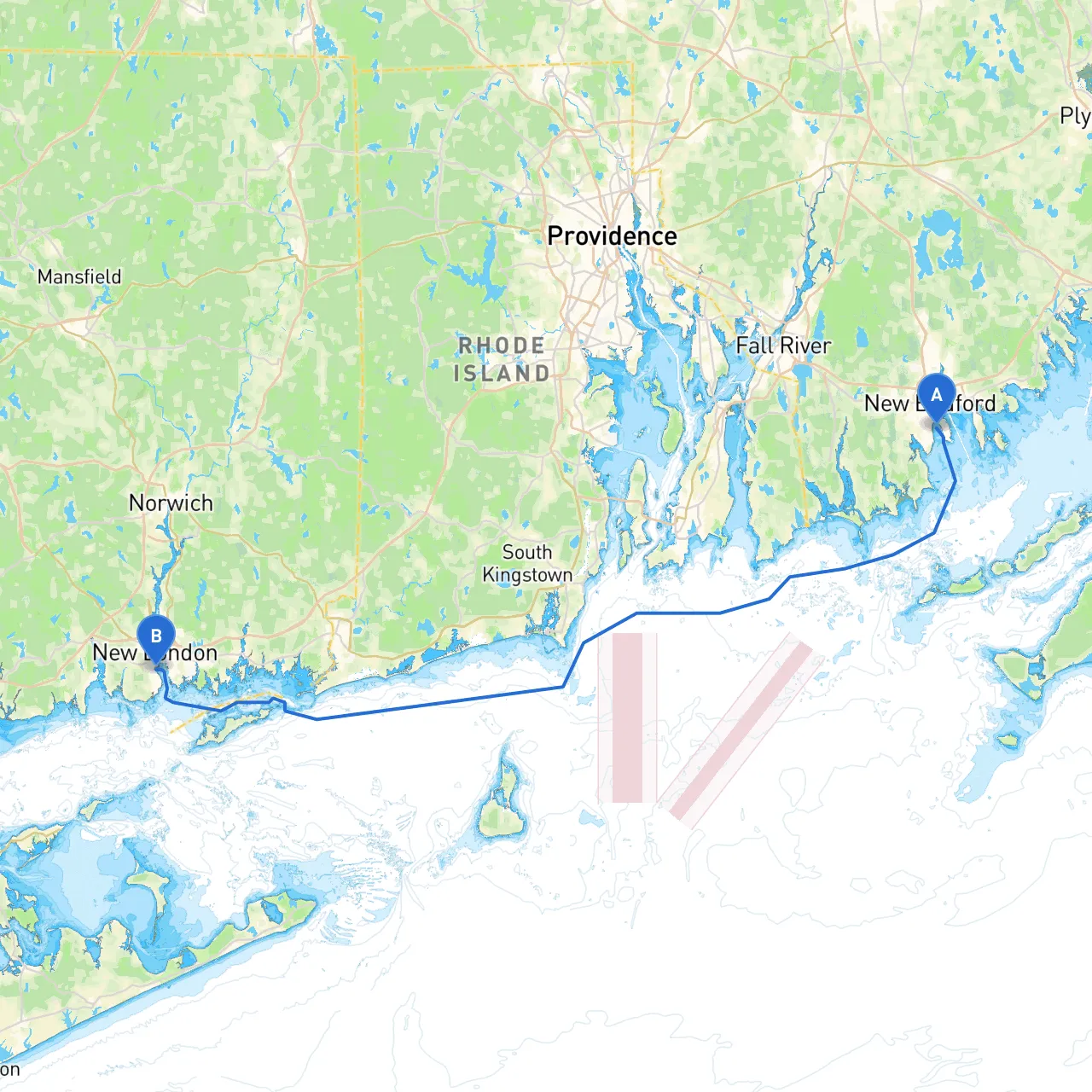 New Bedford to New London