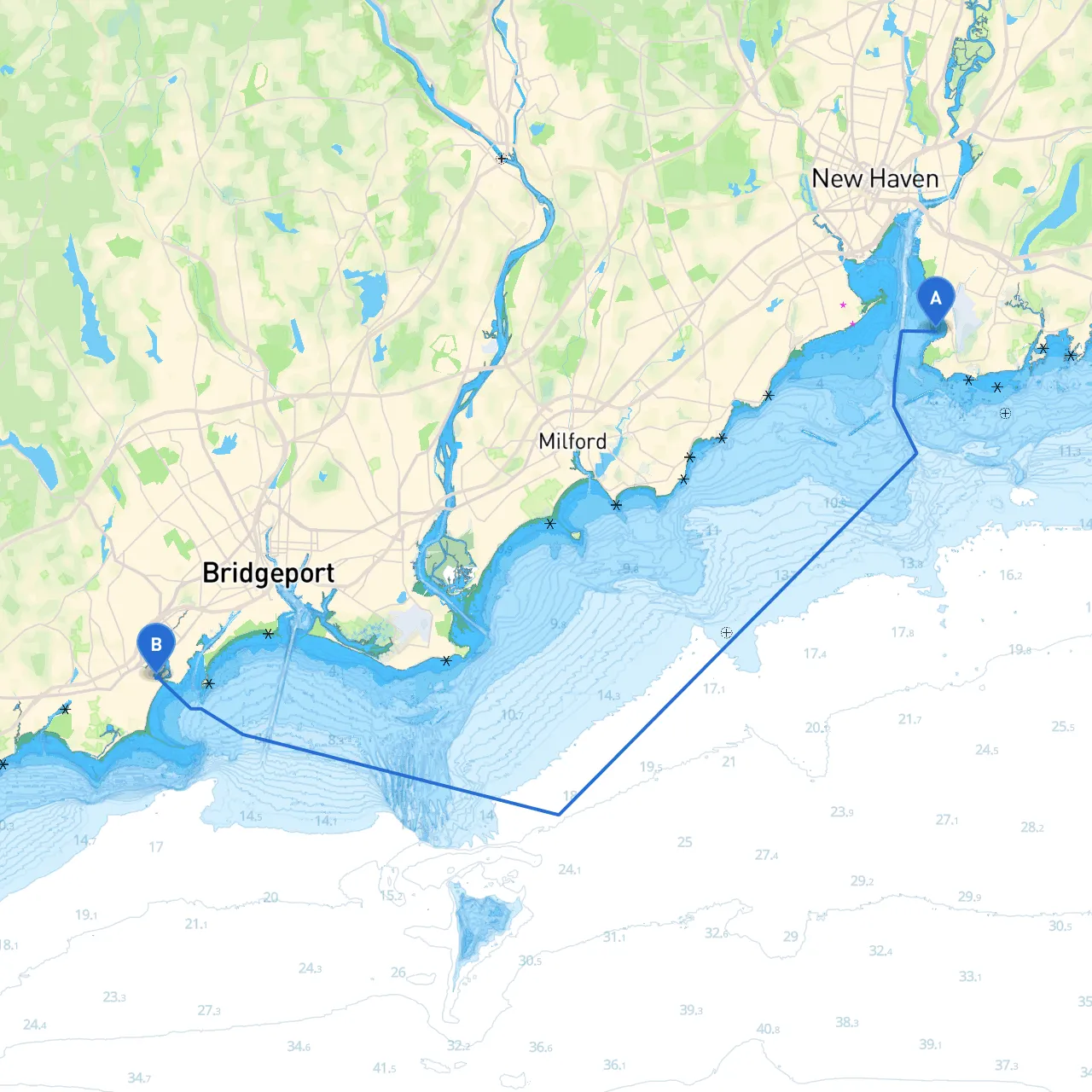 New Haven to Fairfield