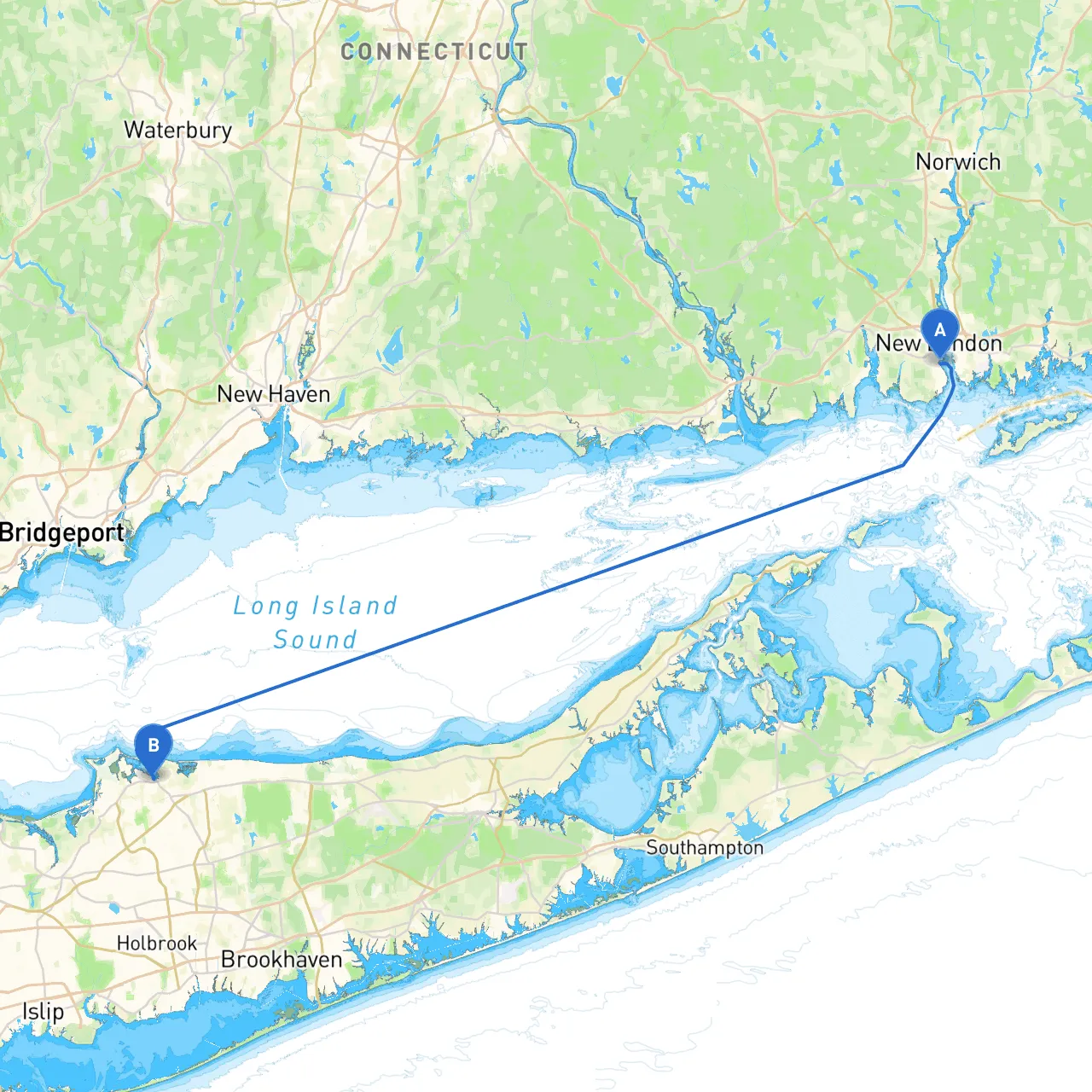 New London to Port Jefferson