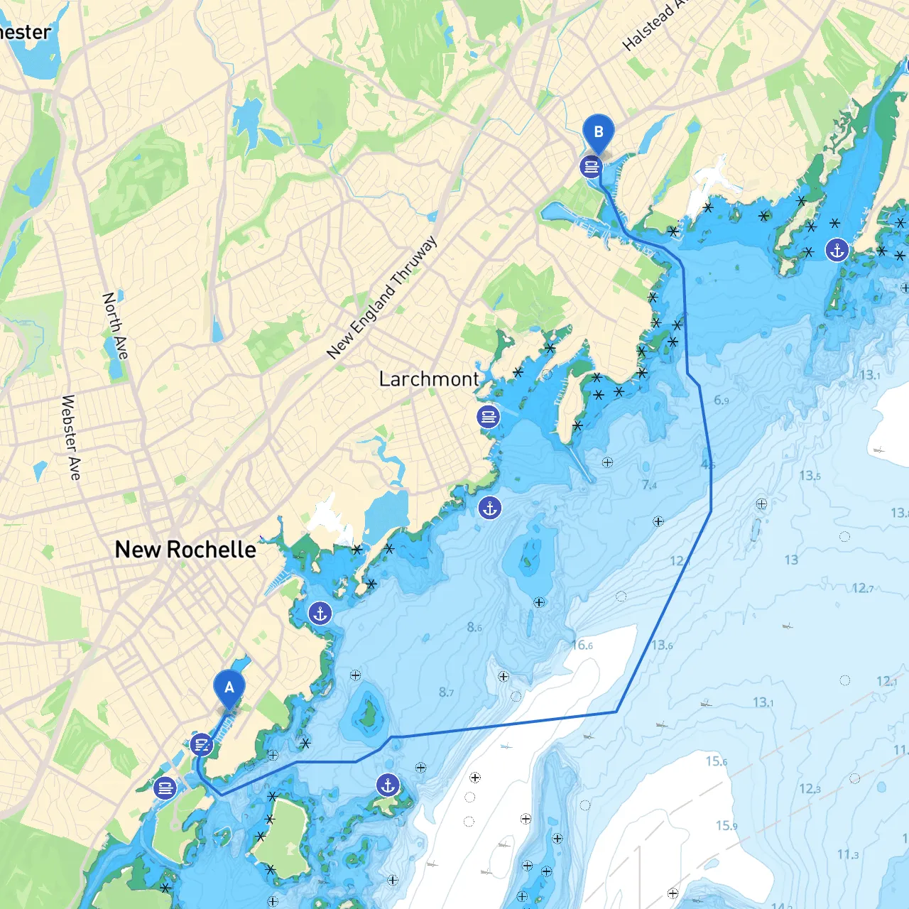 New Rochelle to Mamaroneck