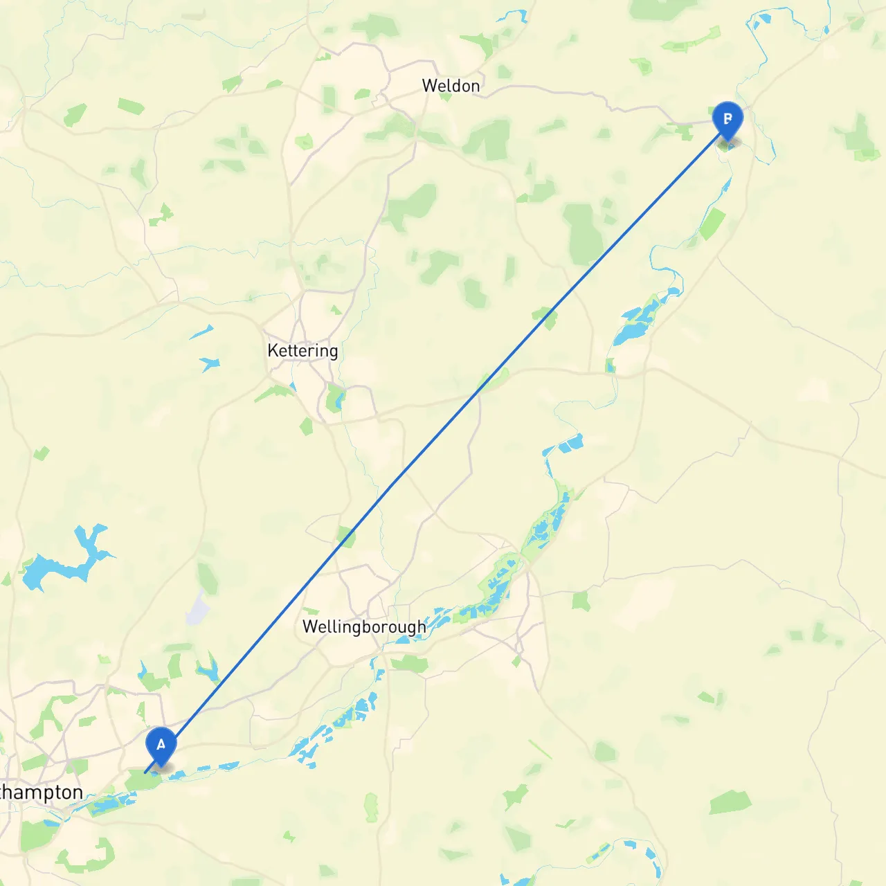 Northampton to Peterborough
