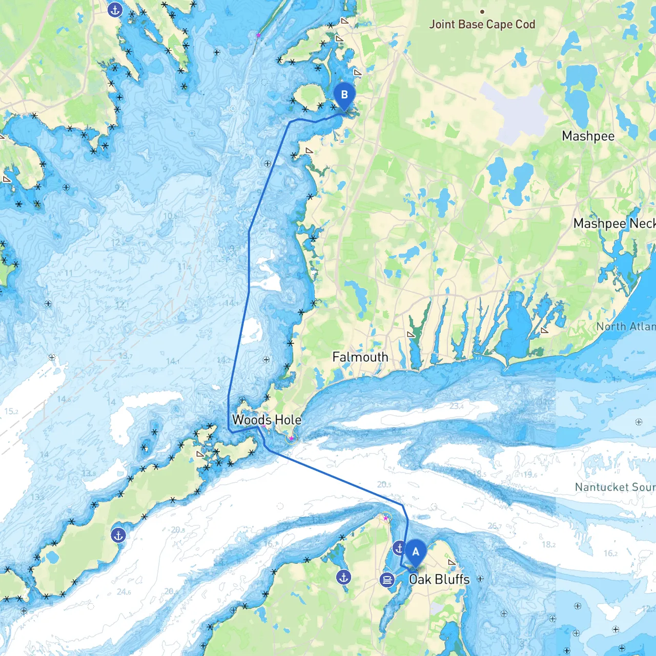 Oak Bluffs to Falmouth