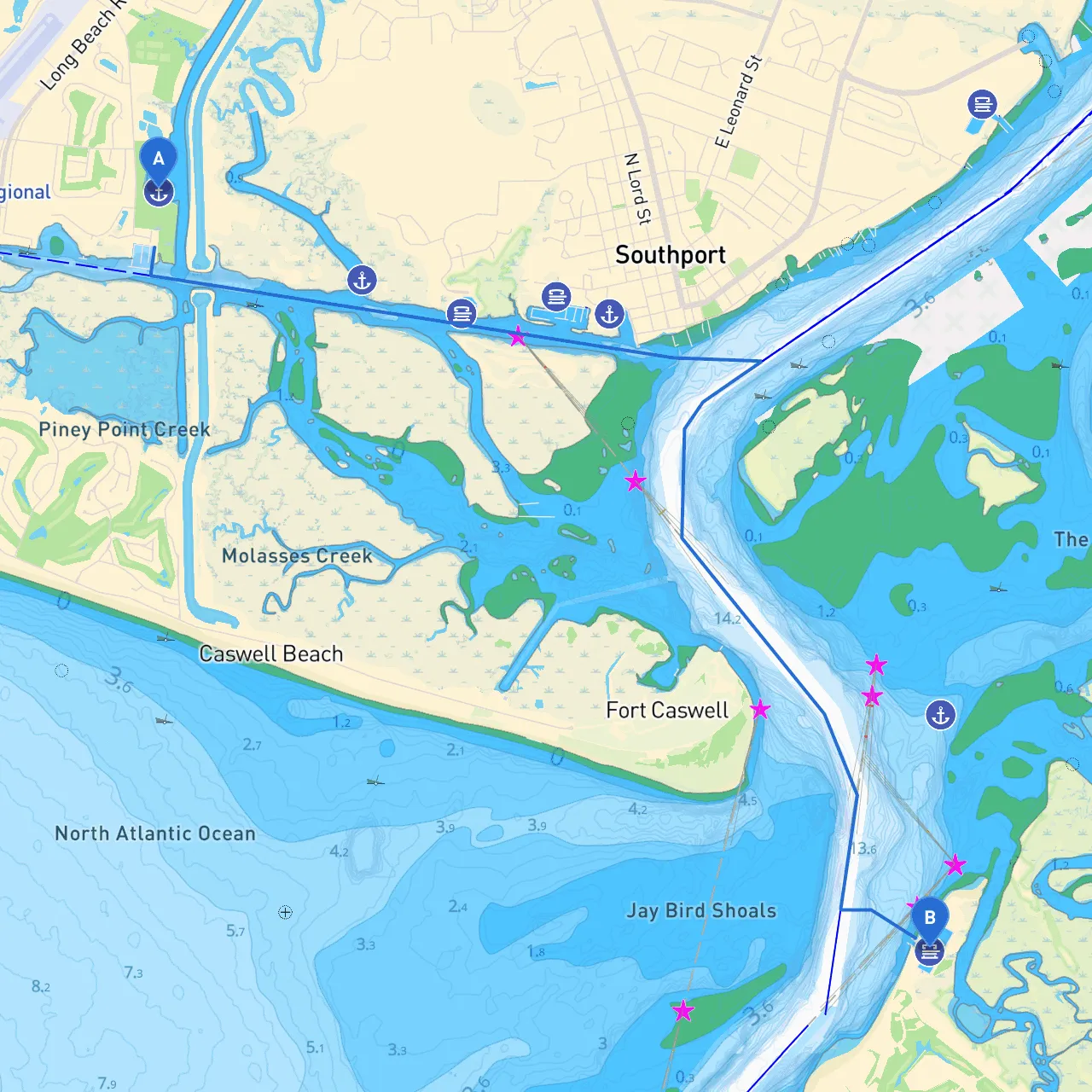 Oak Island to Bald Head Island