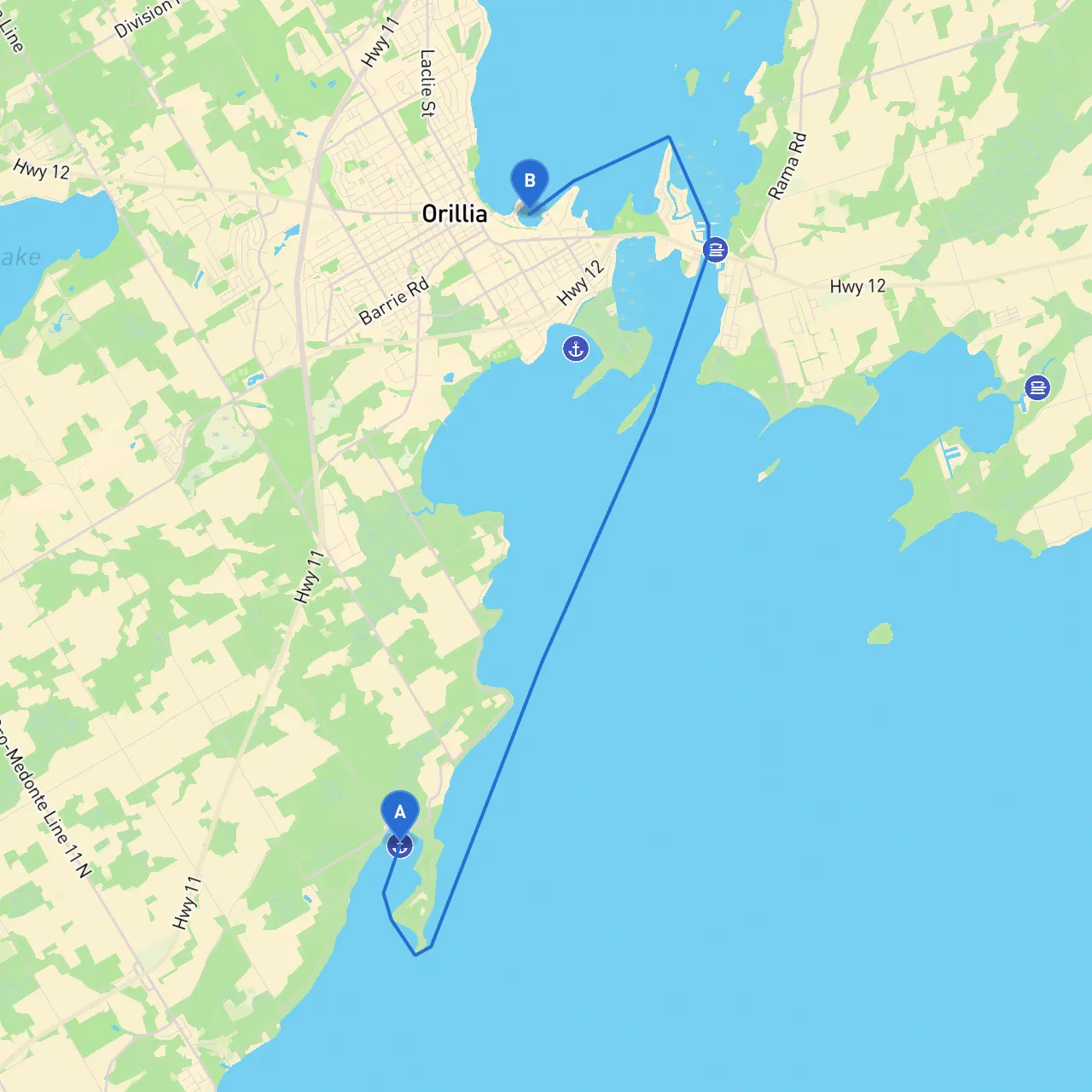 Oro Medonte to Orillia
