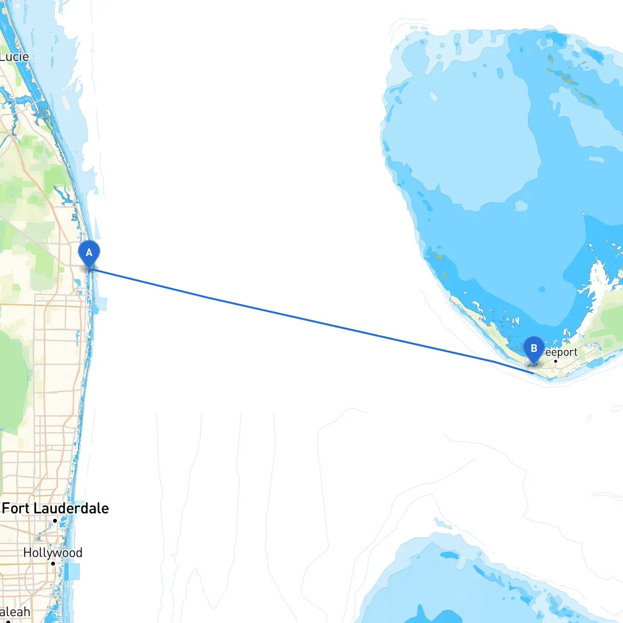 Palm Beach to Freeport