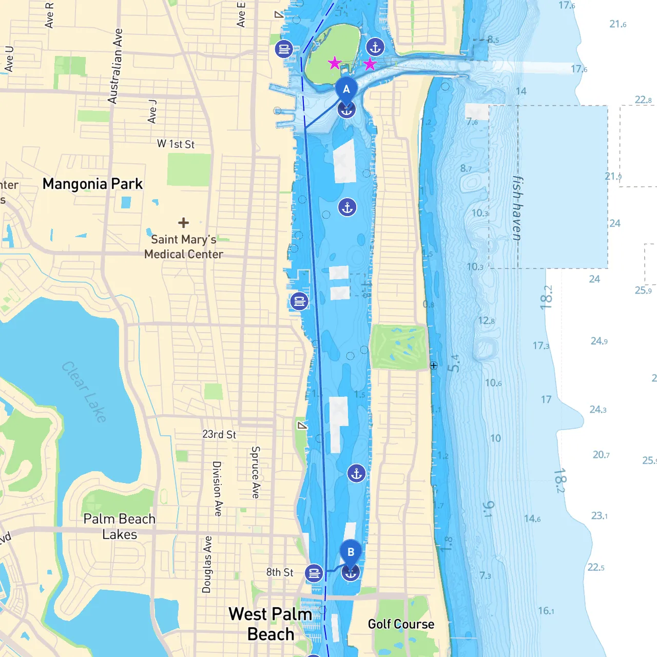 Palm Beach to Palm Beach