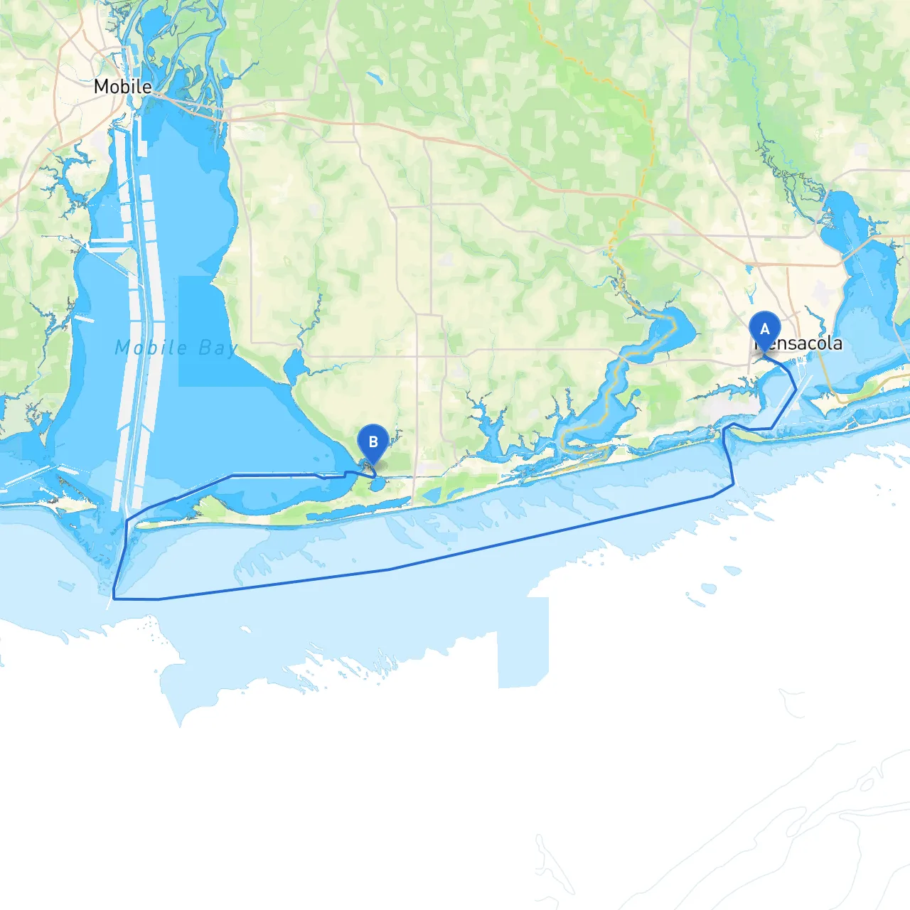 Pensacola to Gulf Shores