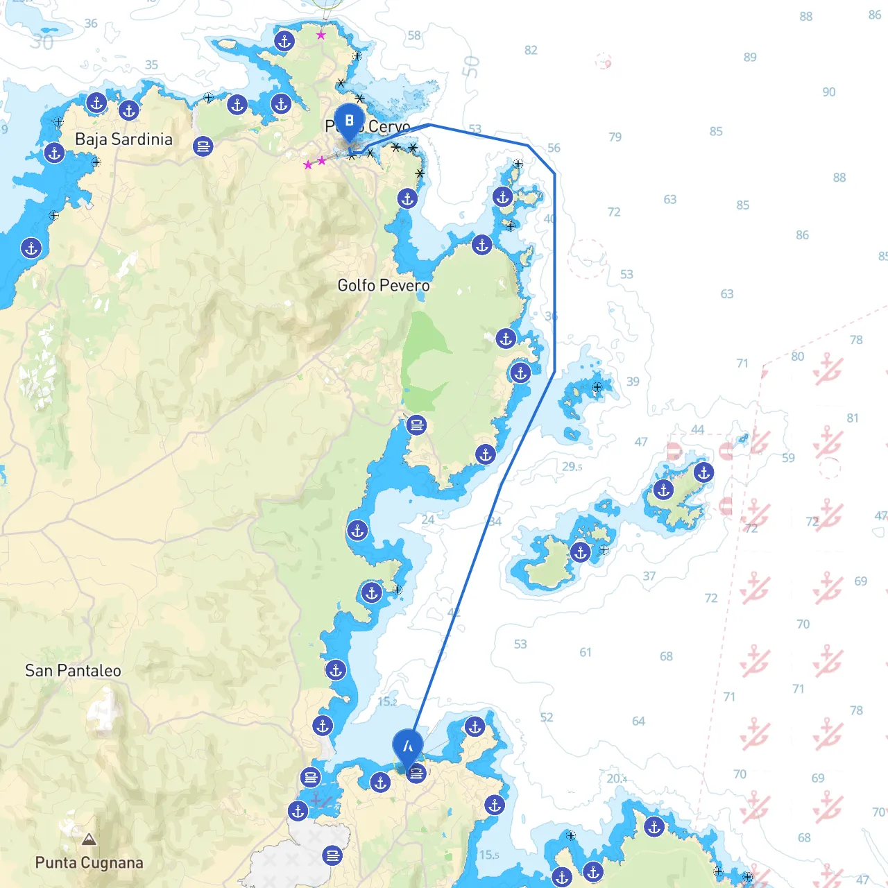 Porto Rotondo to Porto Cervo