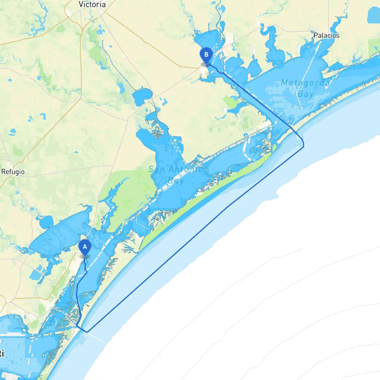 Rockport to Port Lavaca
