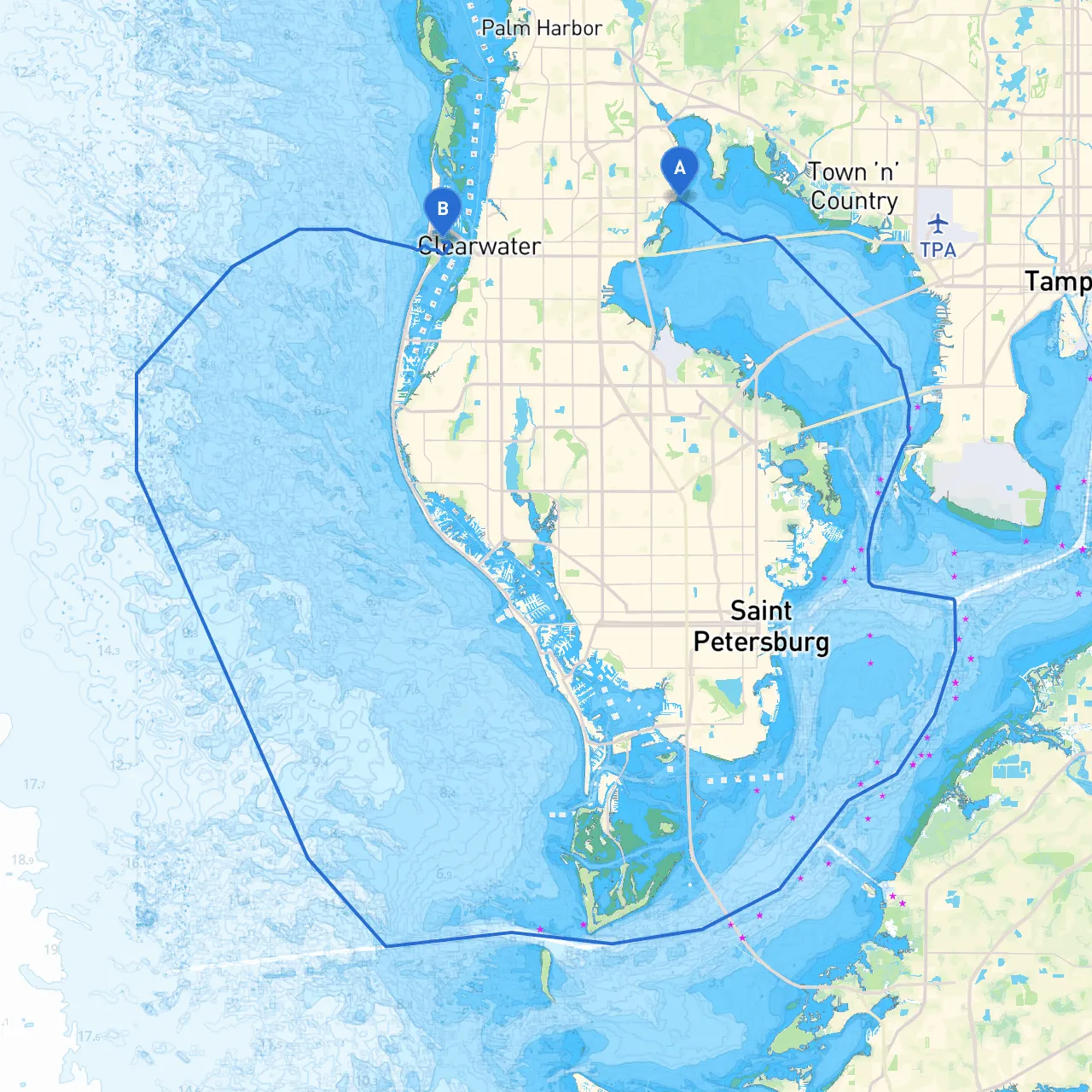 Safety Harbor to Clearwater Beach