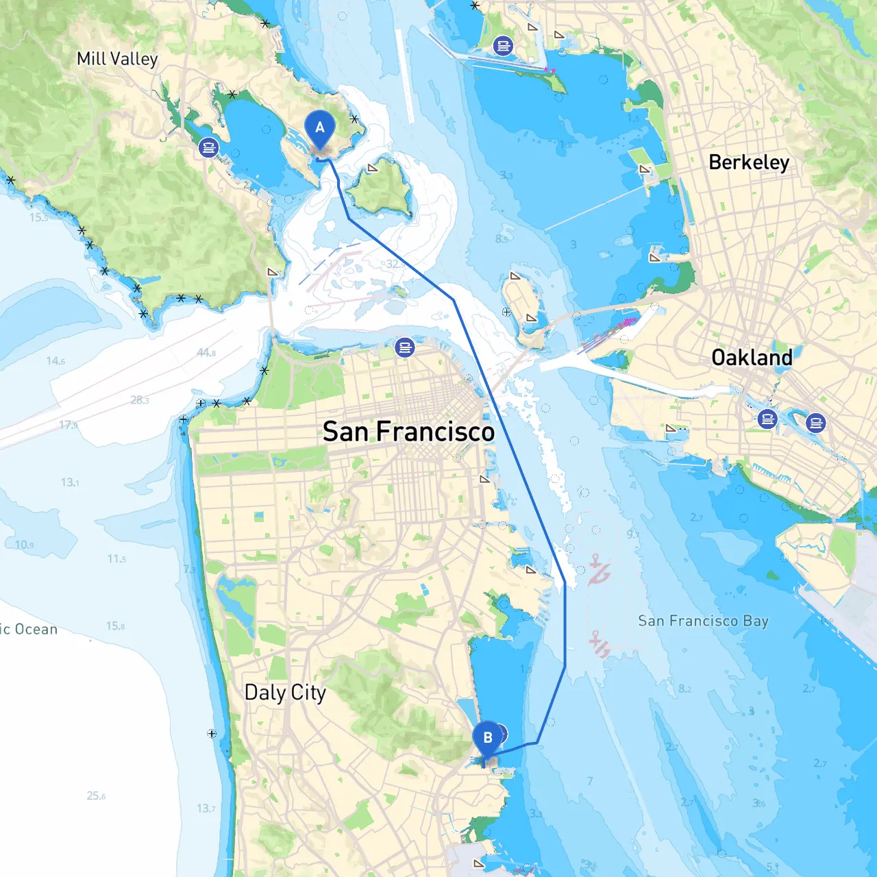 San Francisco to South San Francisco