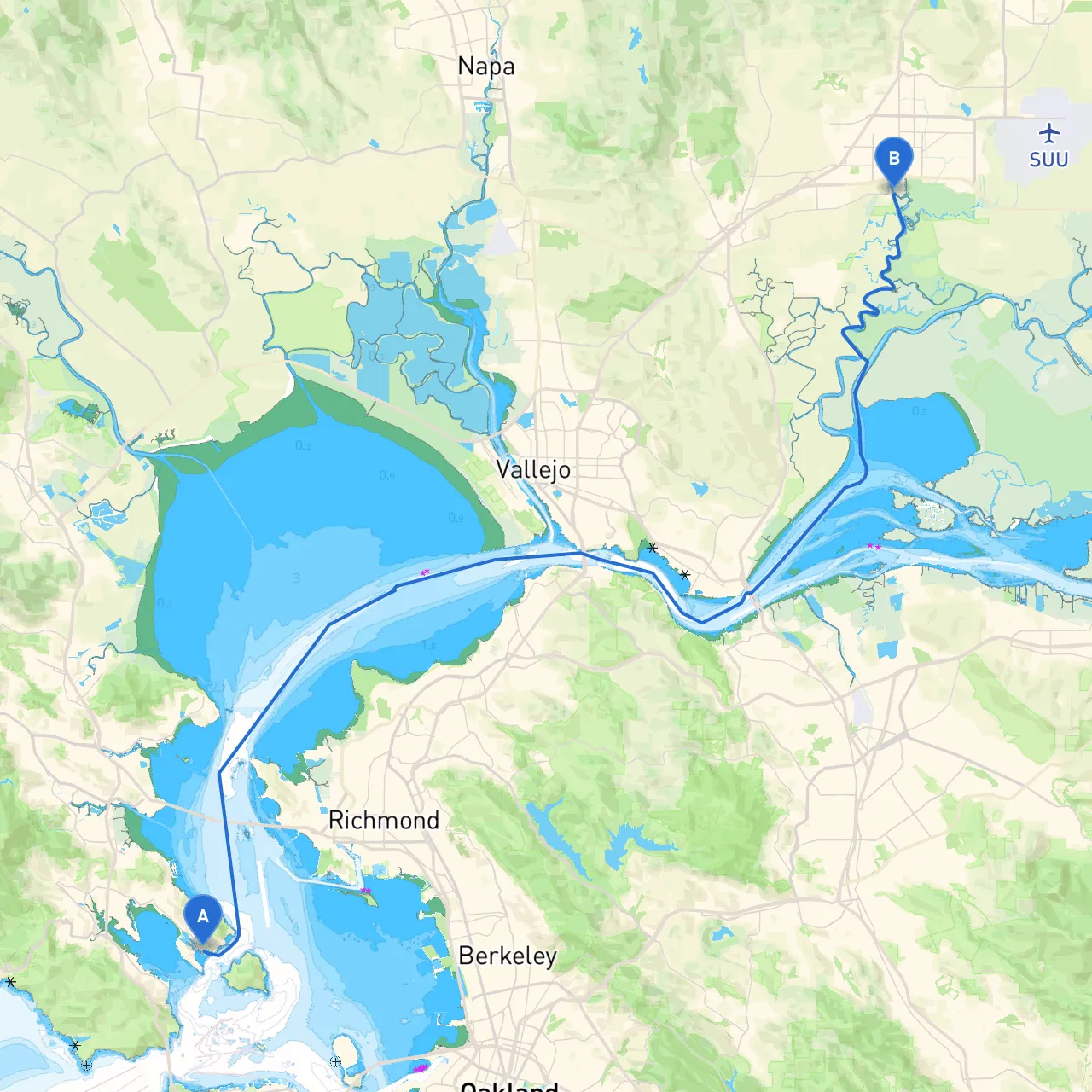 San Francisco to Suisun City