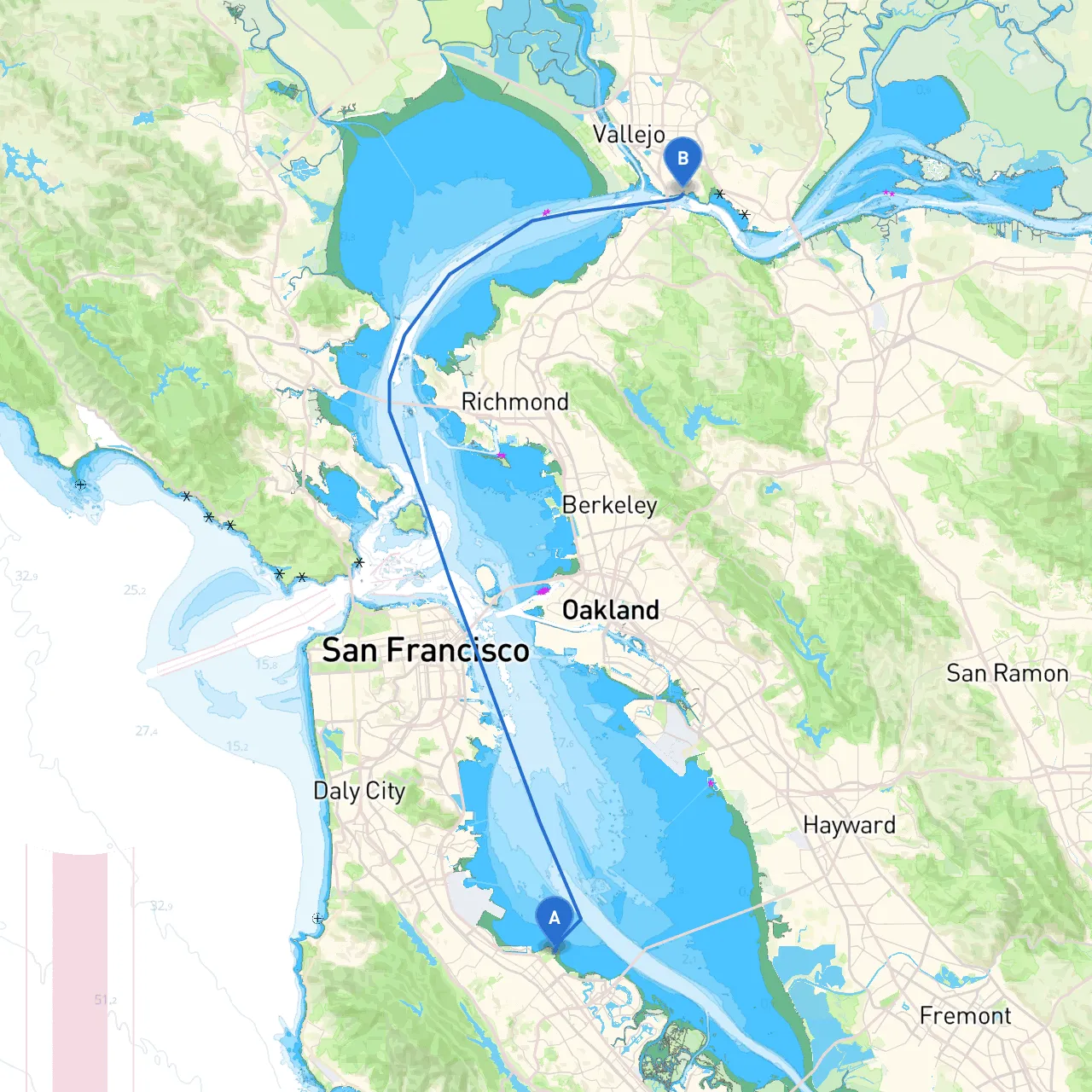 San Mateo to Vallejo