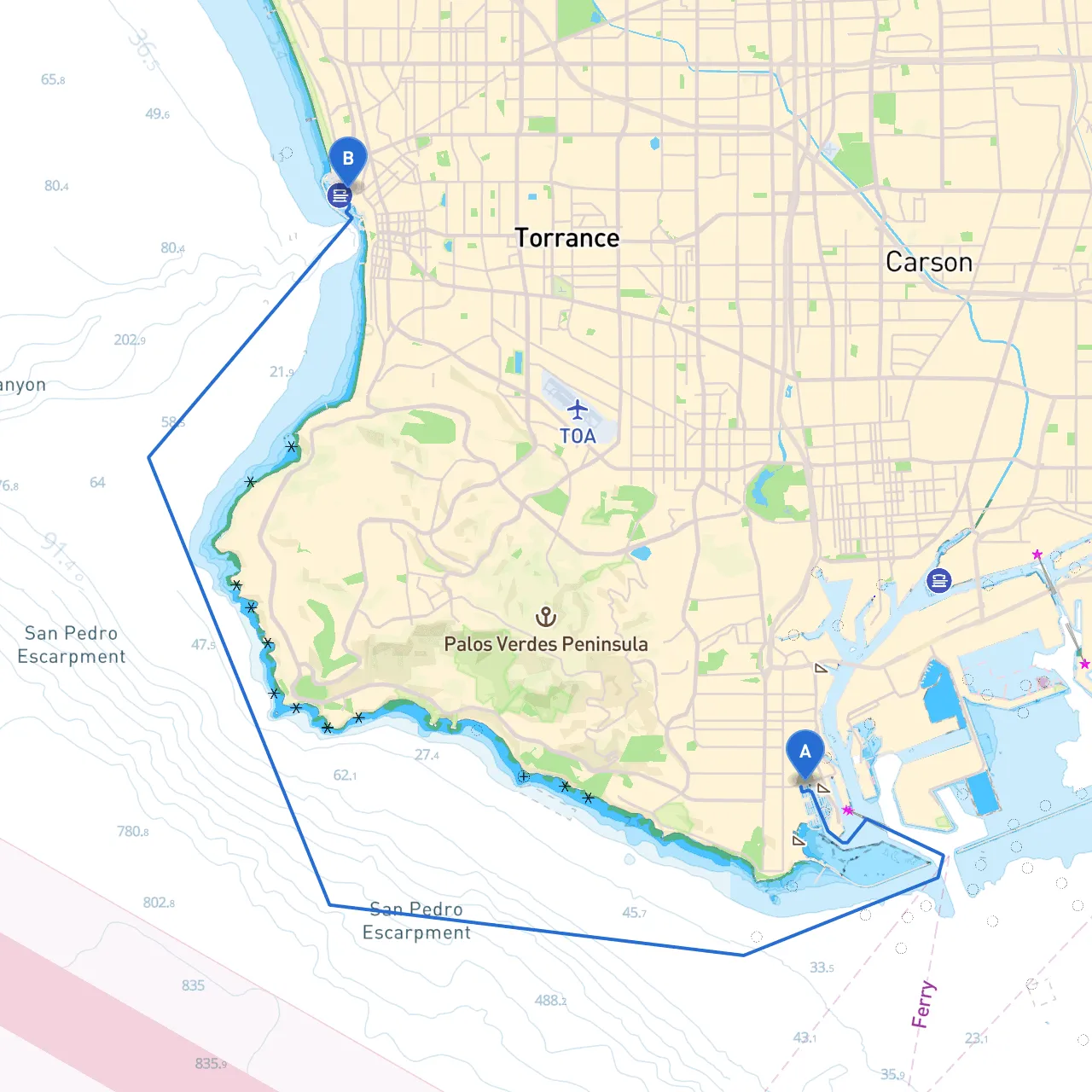 San Pedro to Redondo Beach