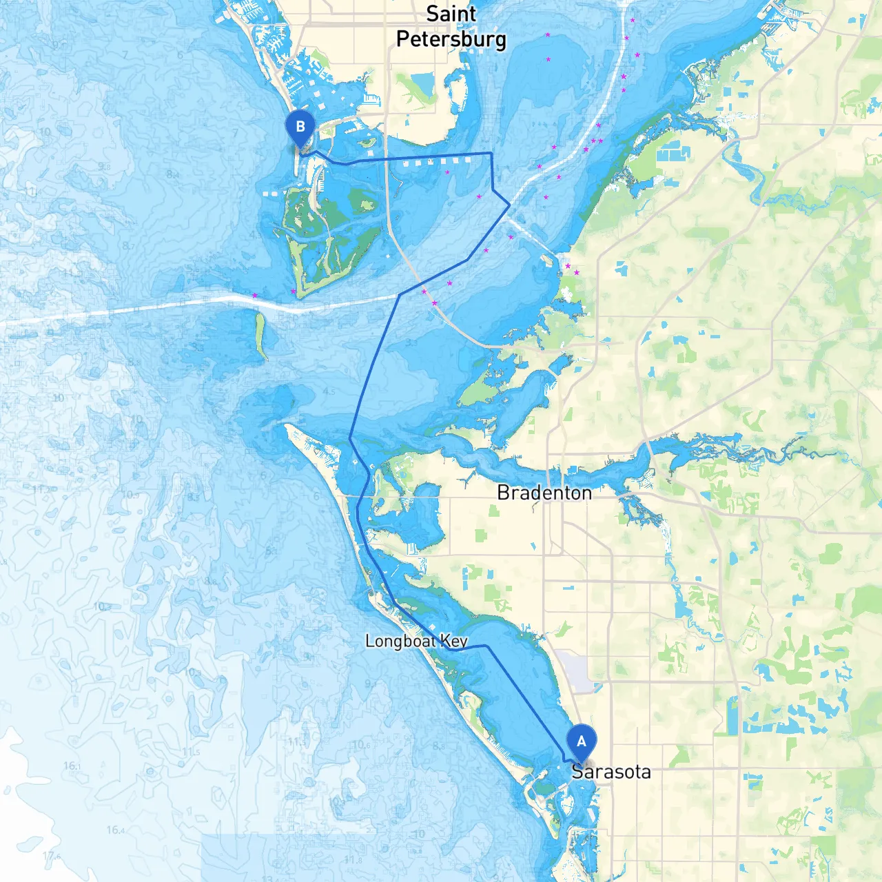 Sarasota to St. PETE BEACH