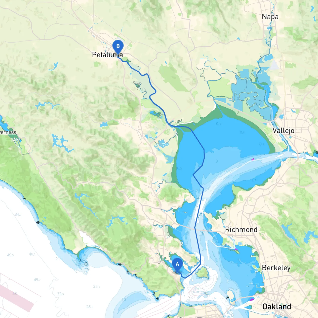 Sausalito to Petaluma