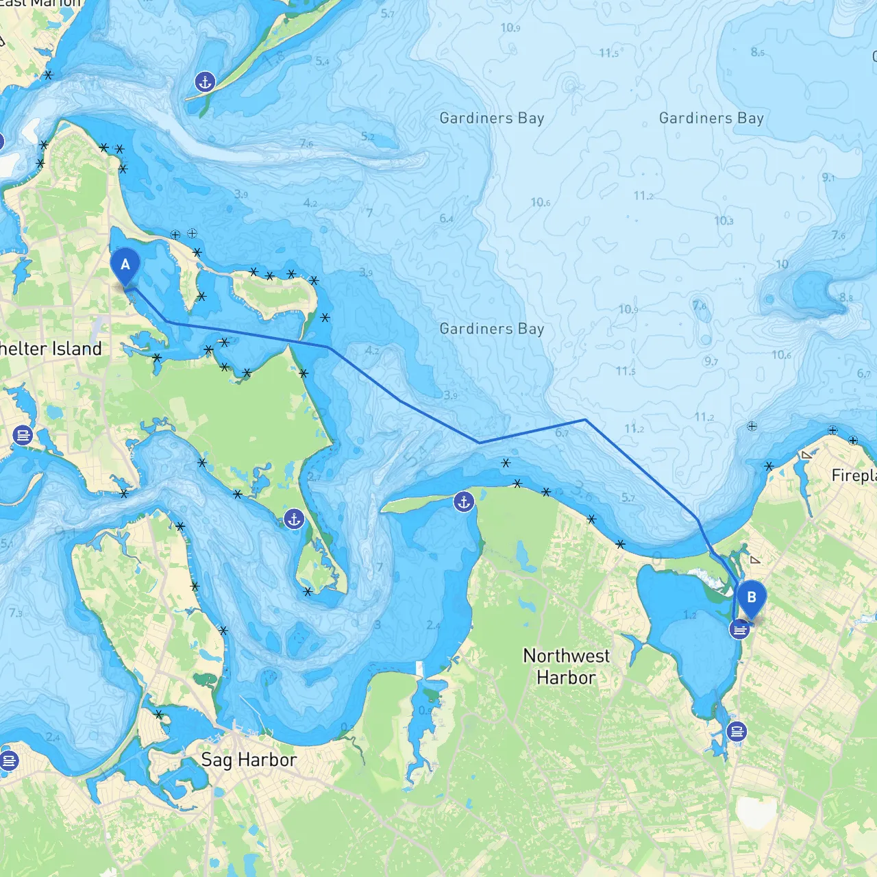 Shelter Island to Sag Harbor