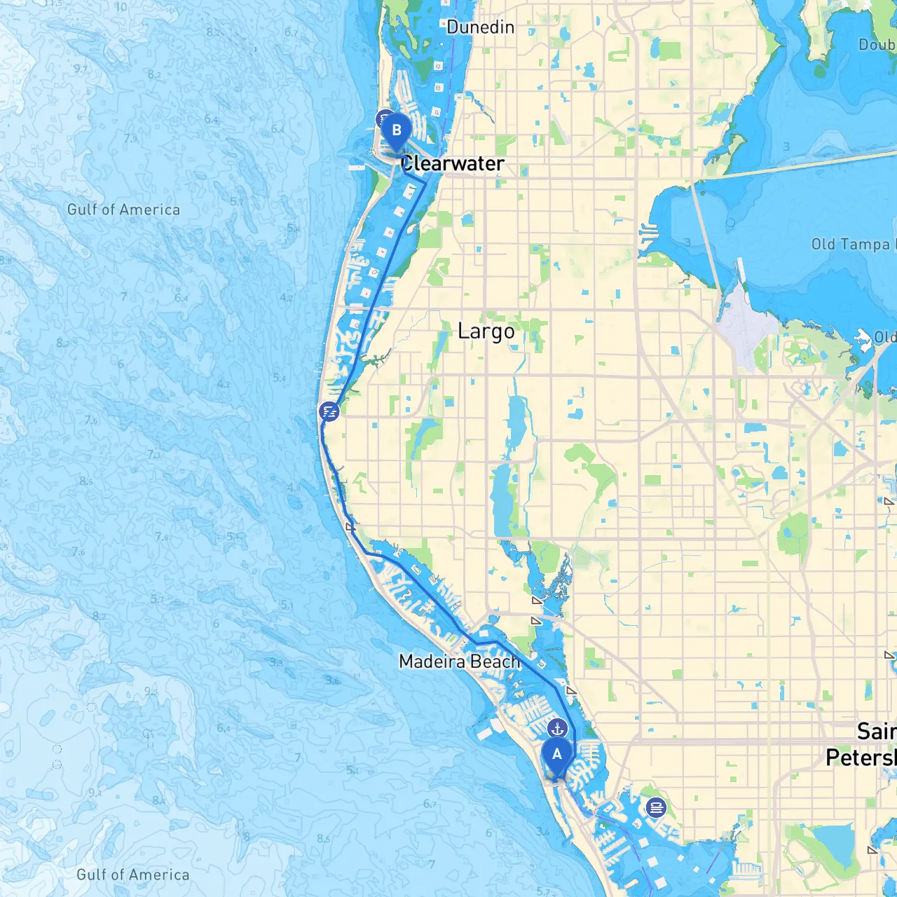 St. Pete Beach to Clearwater Beach