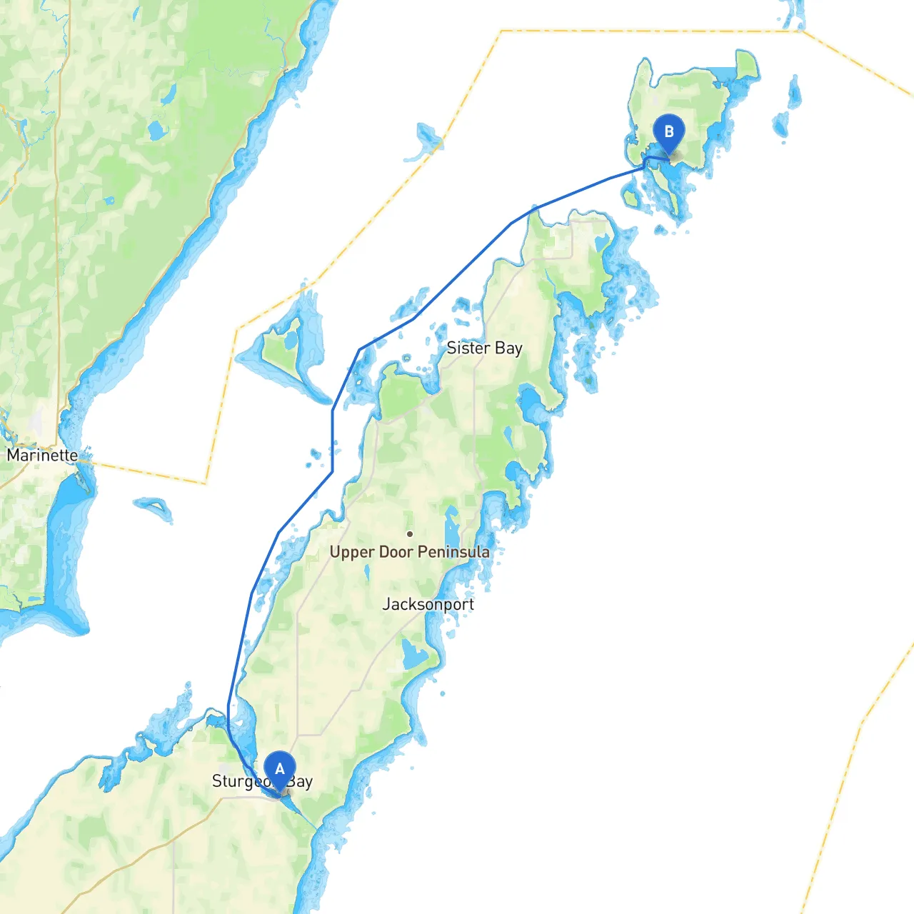 Sturgeon Bay to Washington Island