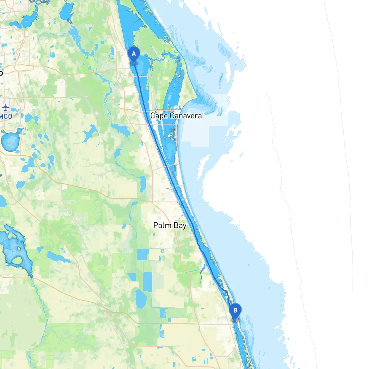 Titusville to Vero Beach