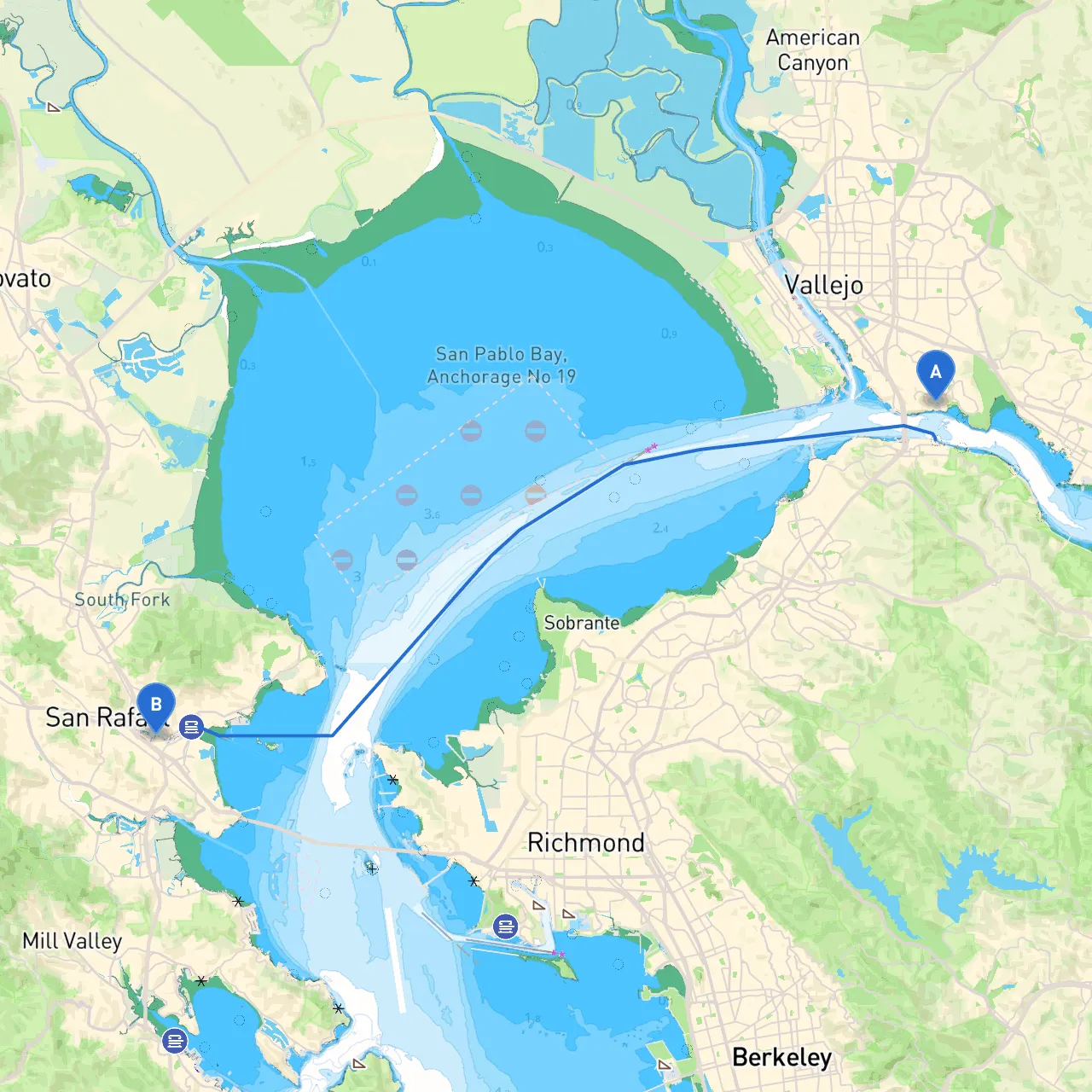 Vallejo to San Rafael