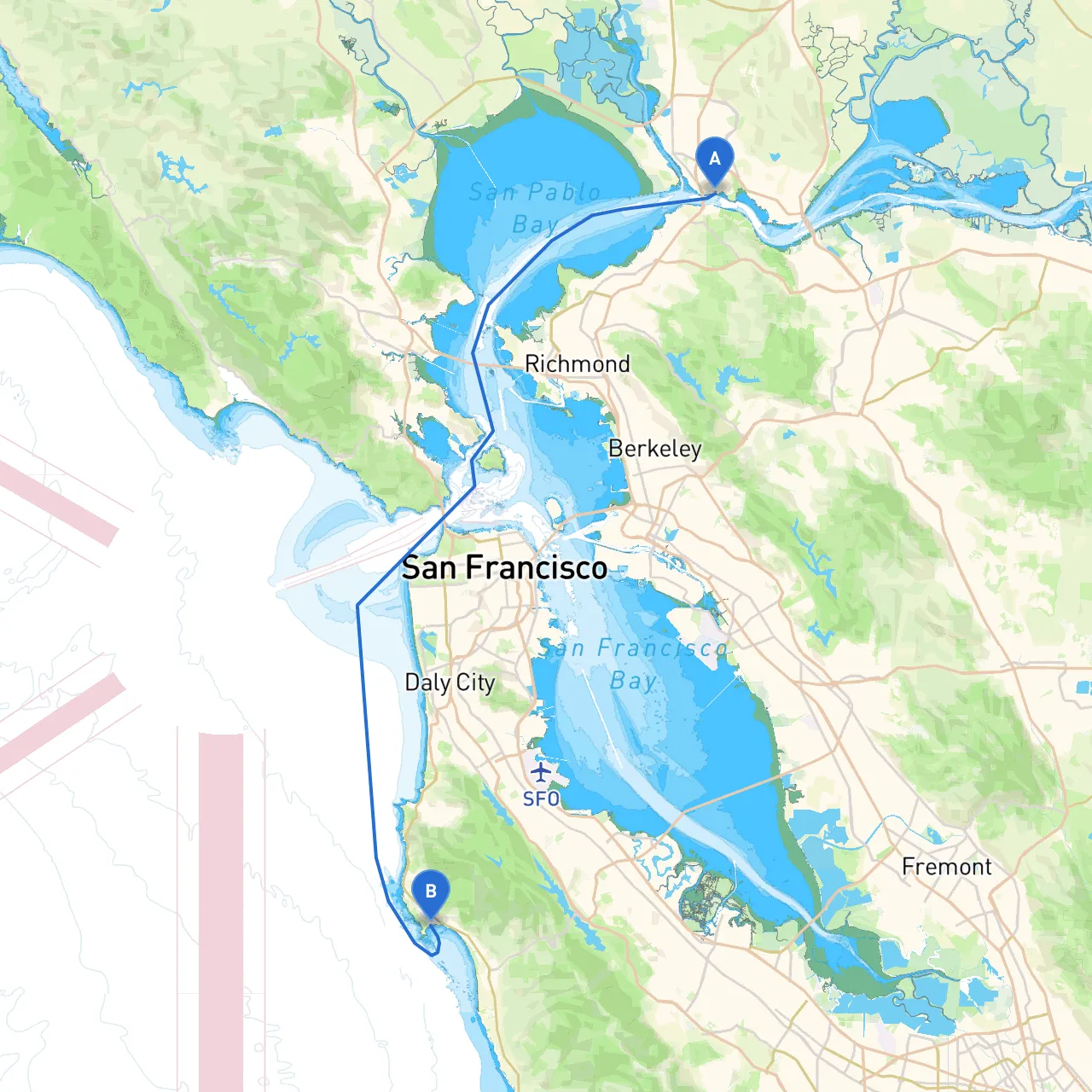 Vallejo to Half Moon Bay
