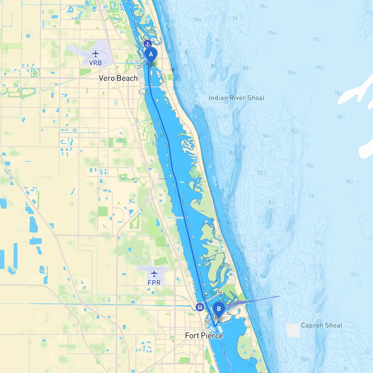 Vero Beach to Ft. Pierce