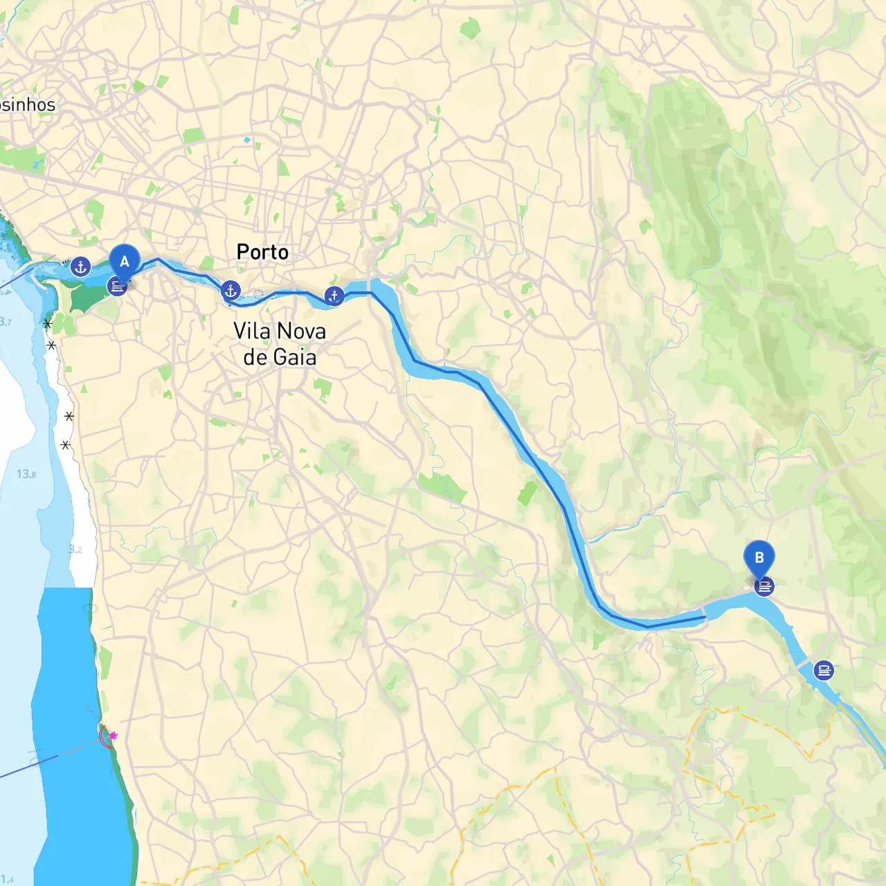 Vila Nova de Gaia to Porto