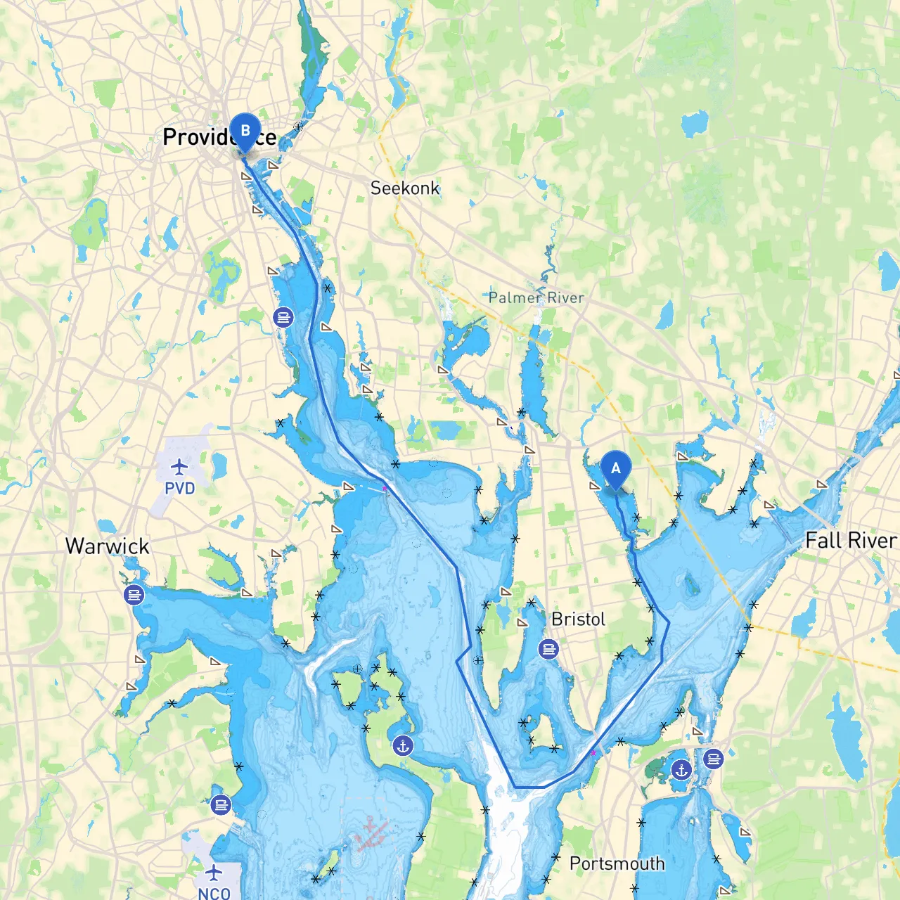 Warren to Providence