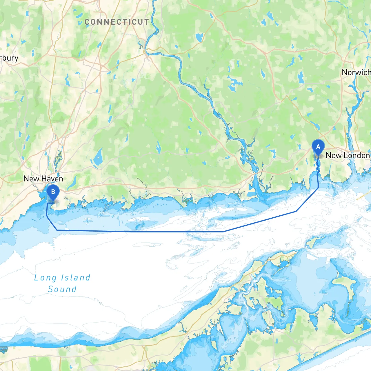 Waterford to New Haven