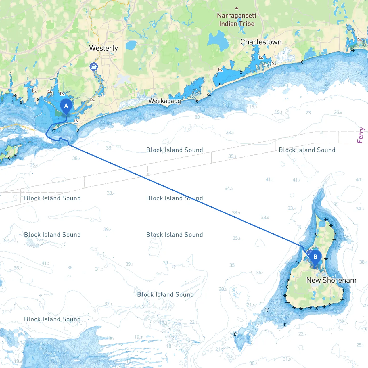 Westerly to Block island