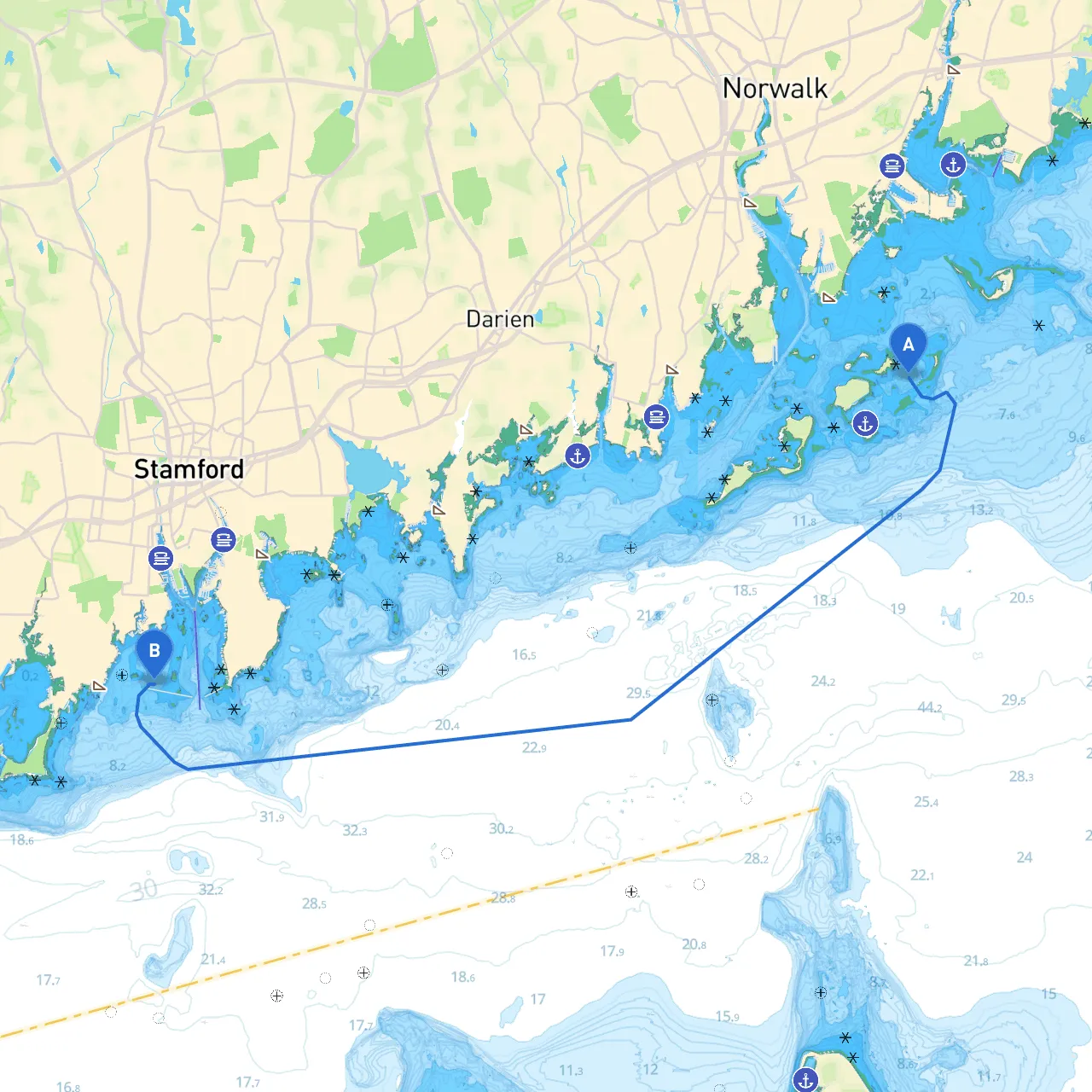Westport to Stamford
